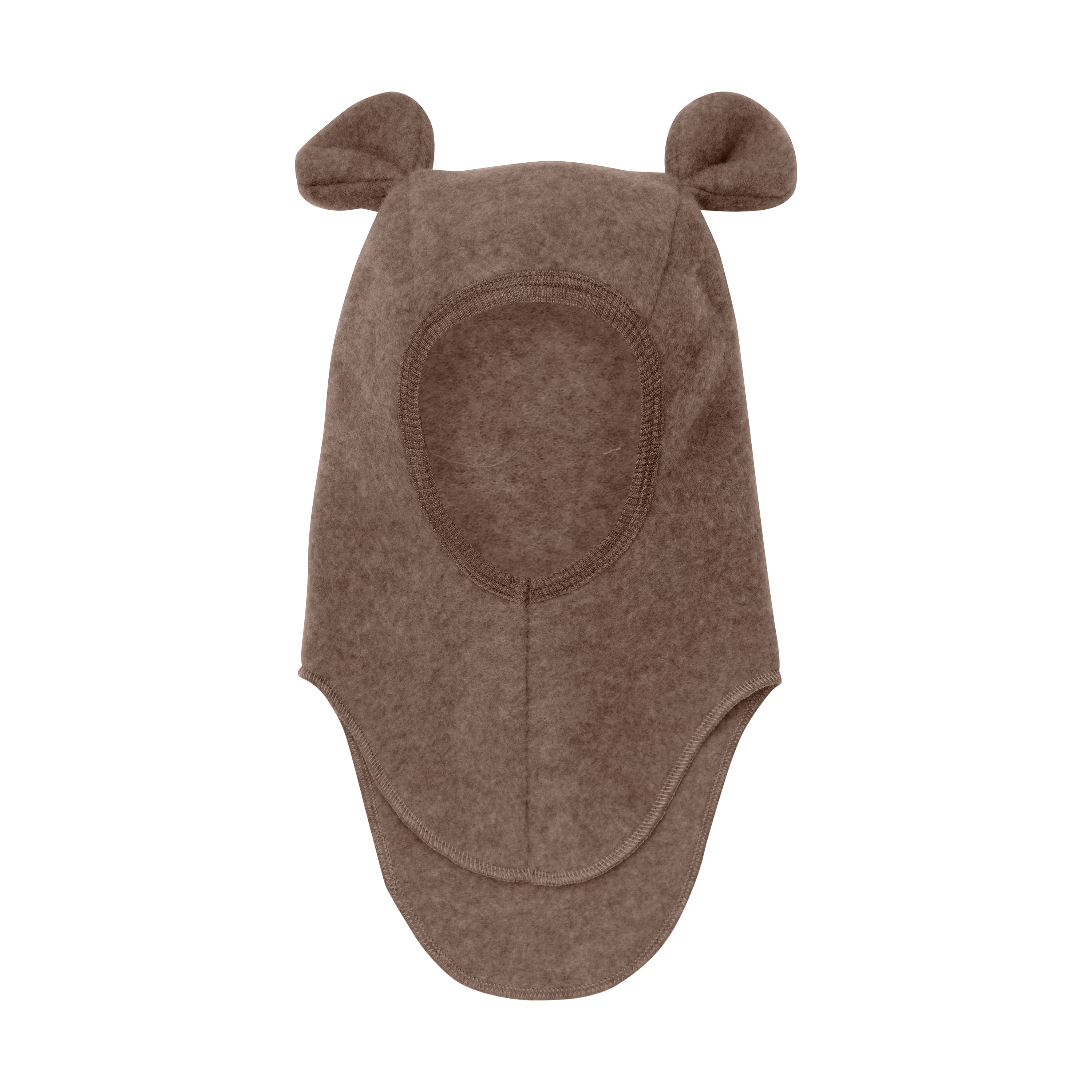 Balaclava Ears Wool Fleece Brown Melange
