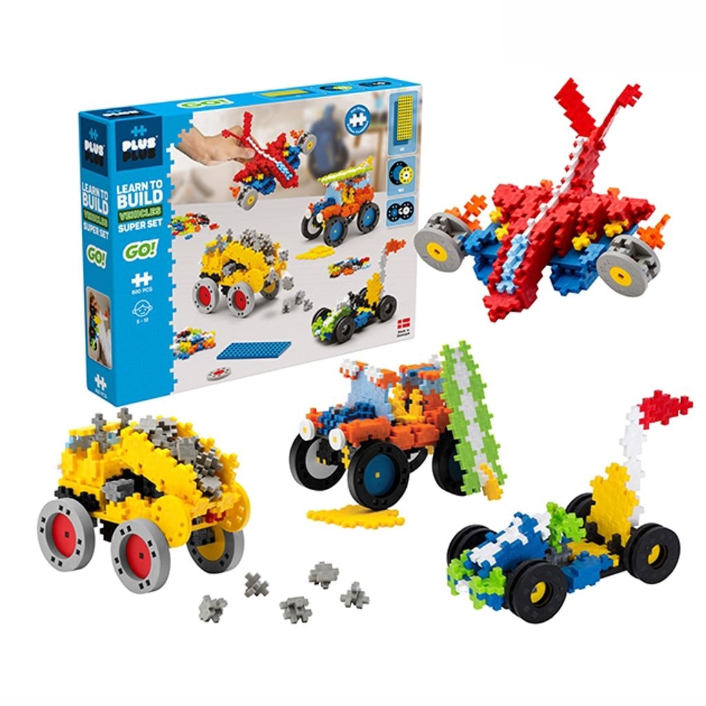 Plus-Plus® Go! Learn to Build, Vehicles Super Byggesæt