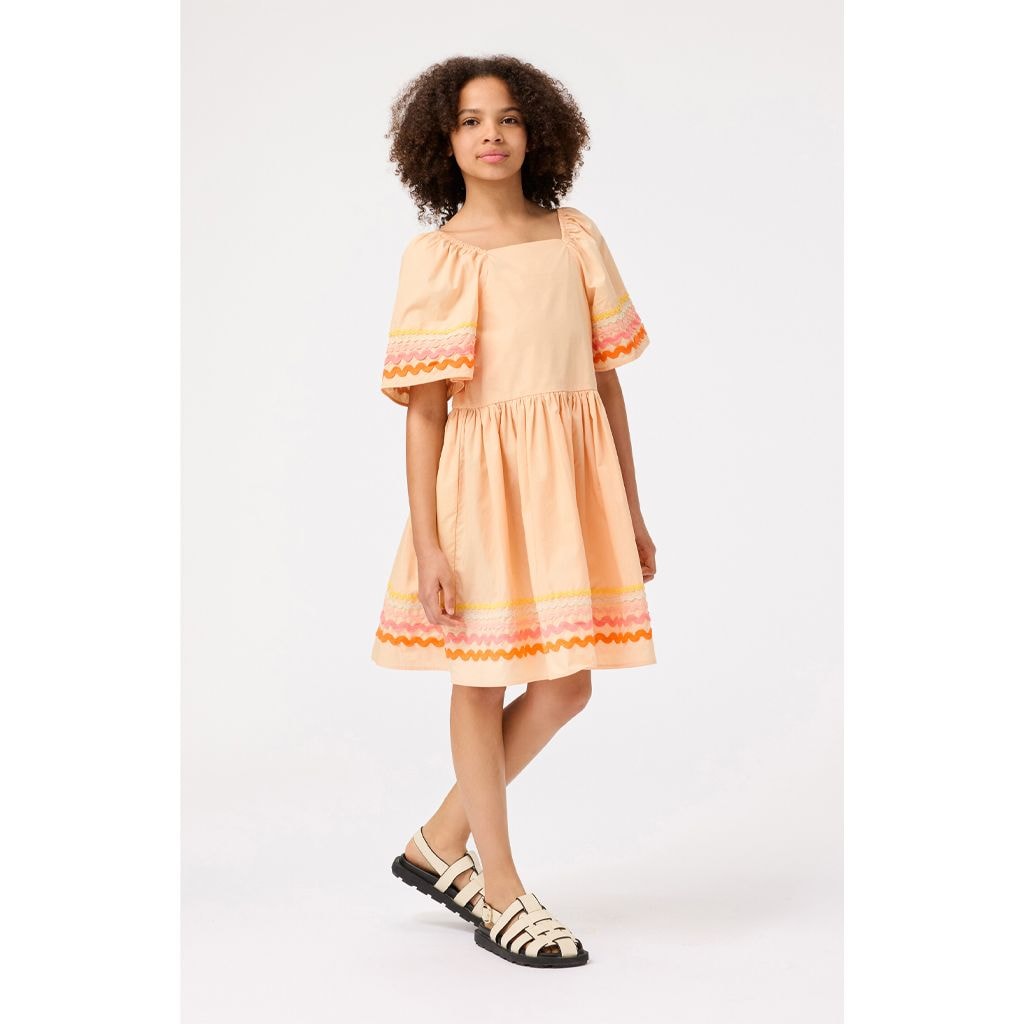Clotilde Short-Sleeved Dress Pale Melon