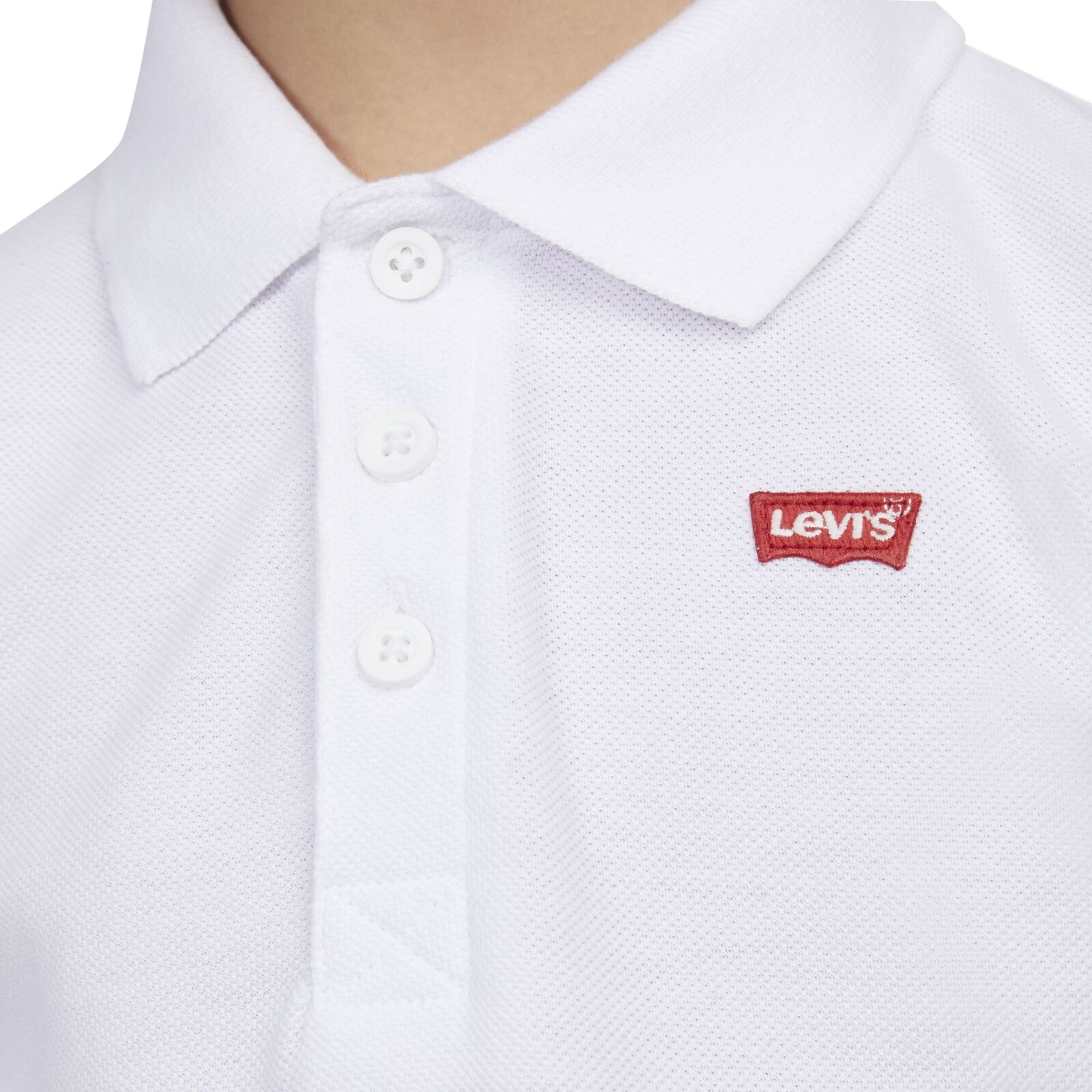 Batwing Polo White Red