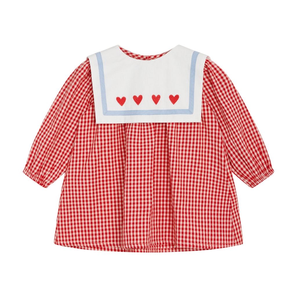 Anna Gingham Dress Ruby
