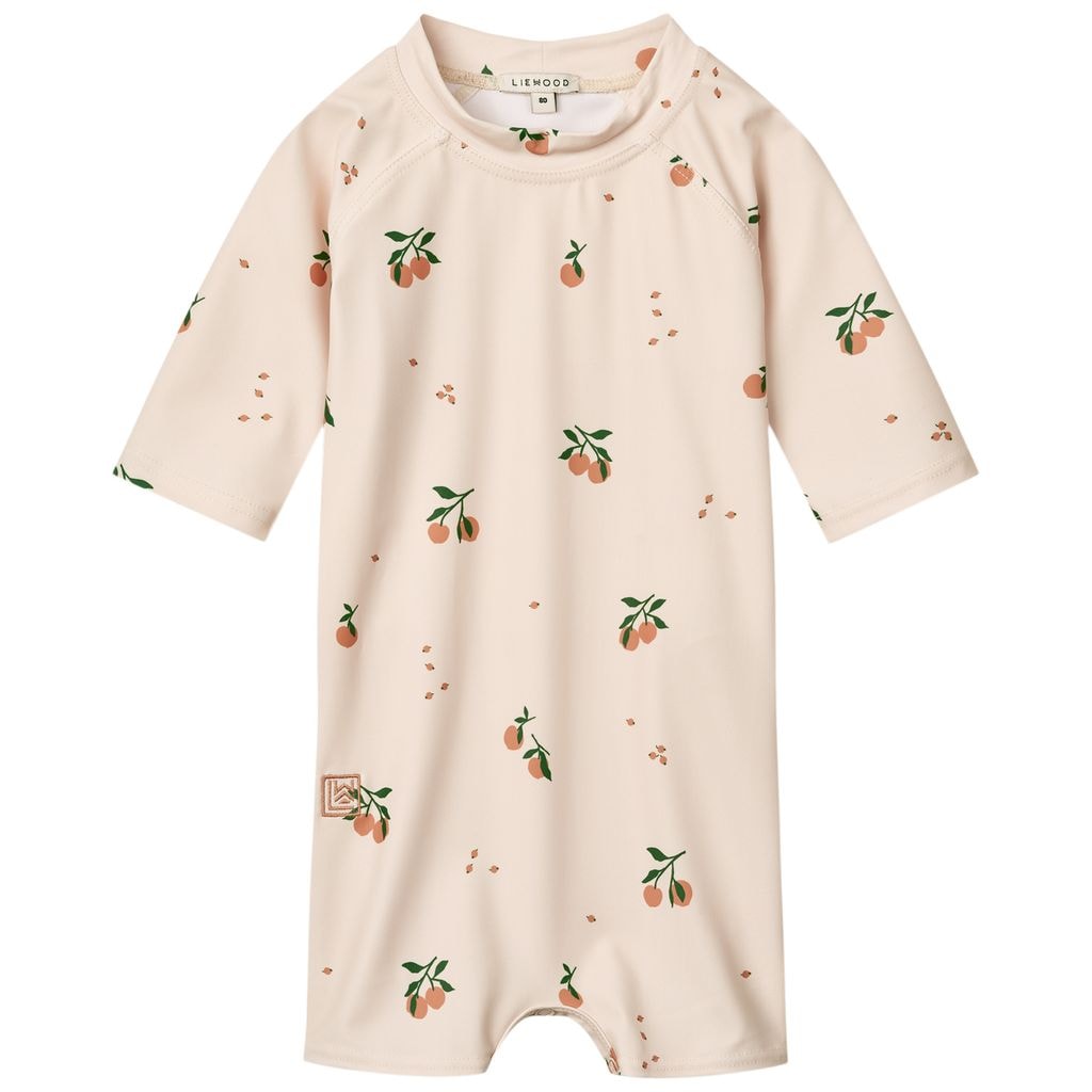 Thor Kortermet UV-badedress For Babyer Peach Sea Shell