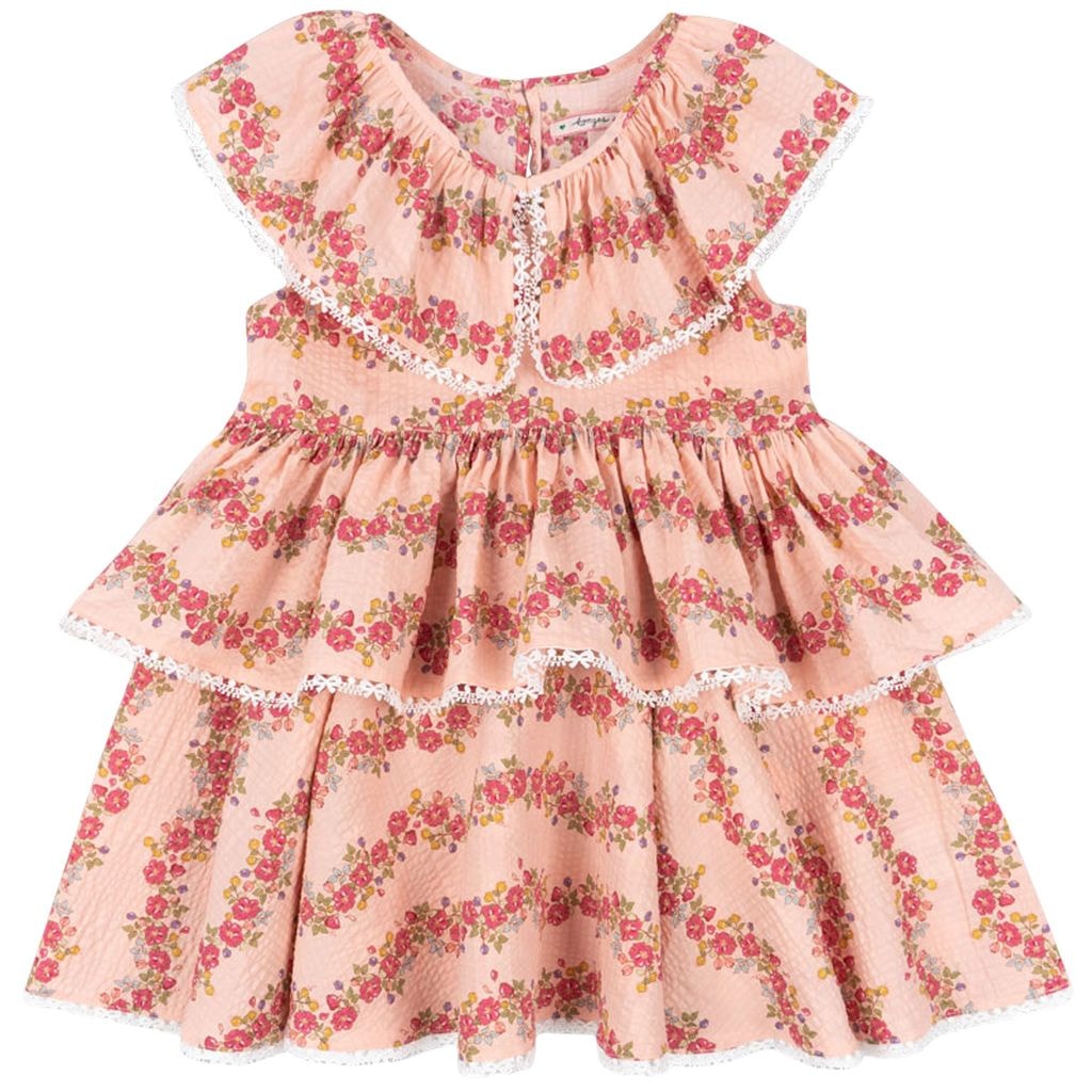 GOTS Bella Röyhelö Mekko Floria Pink