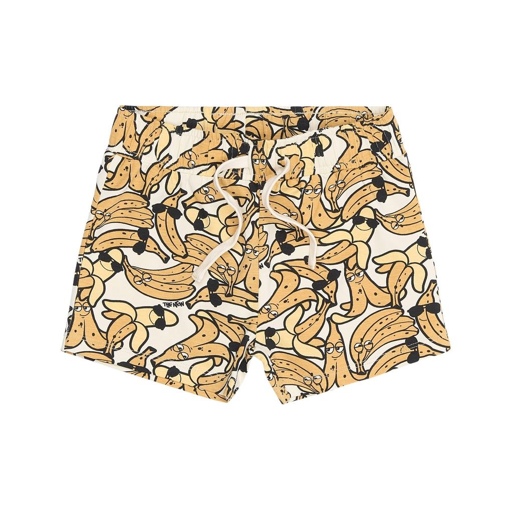 GOTS Oscar Shorts White Swan Aop