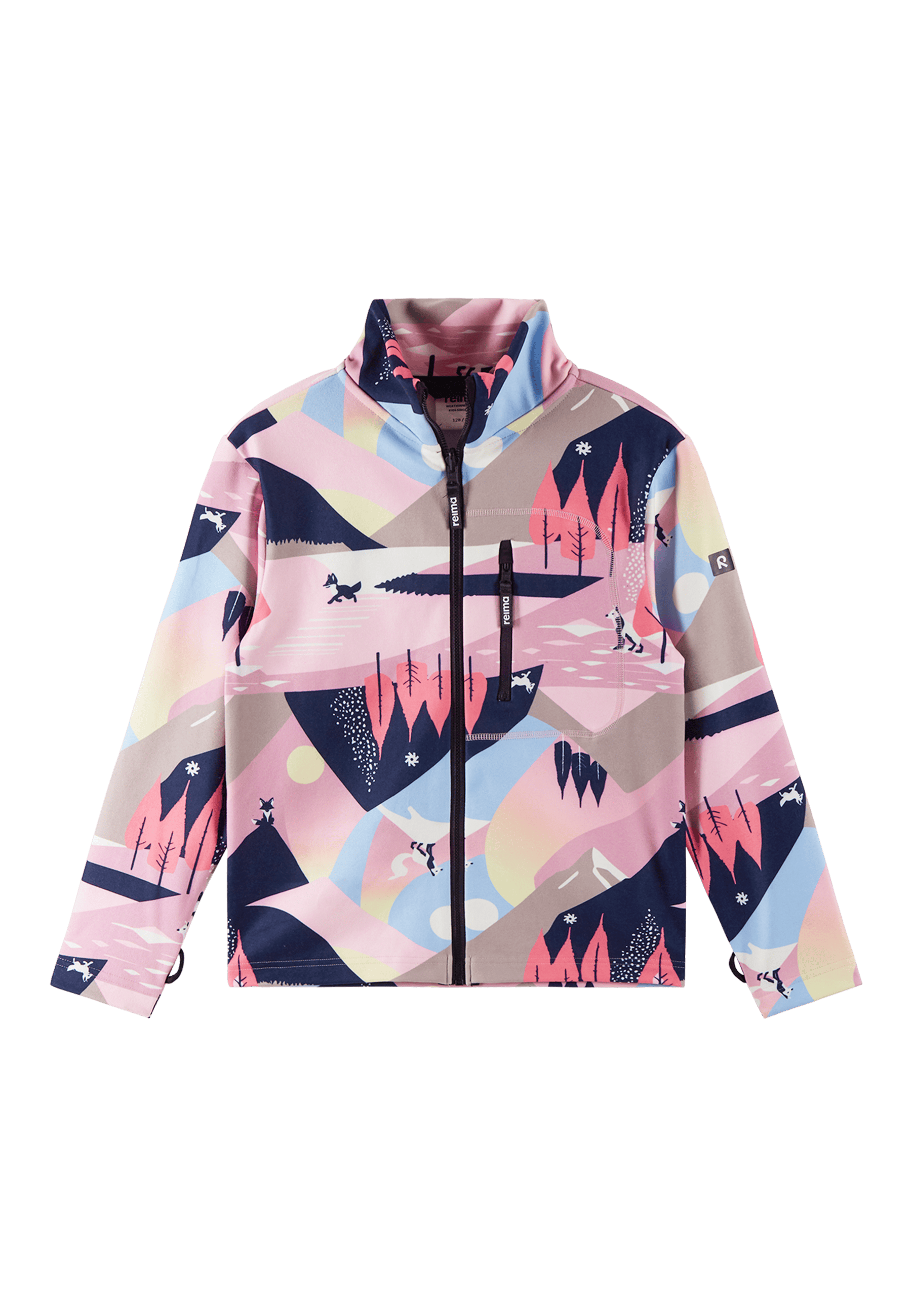 Lisisti Soft Jersey Full Zip Sweater Grey Pink