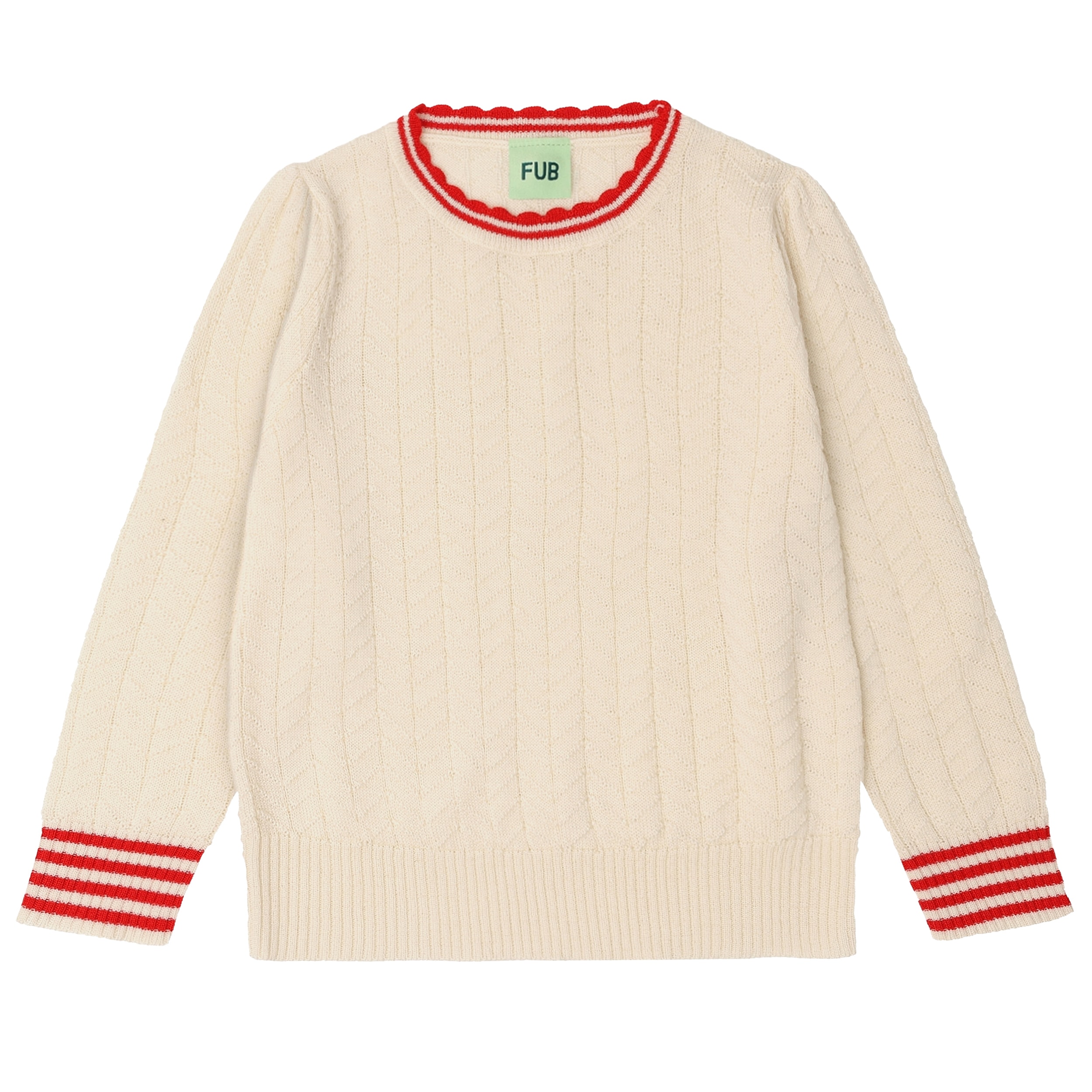 Wool Zigzag Blouse Ecru