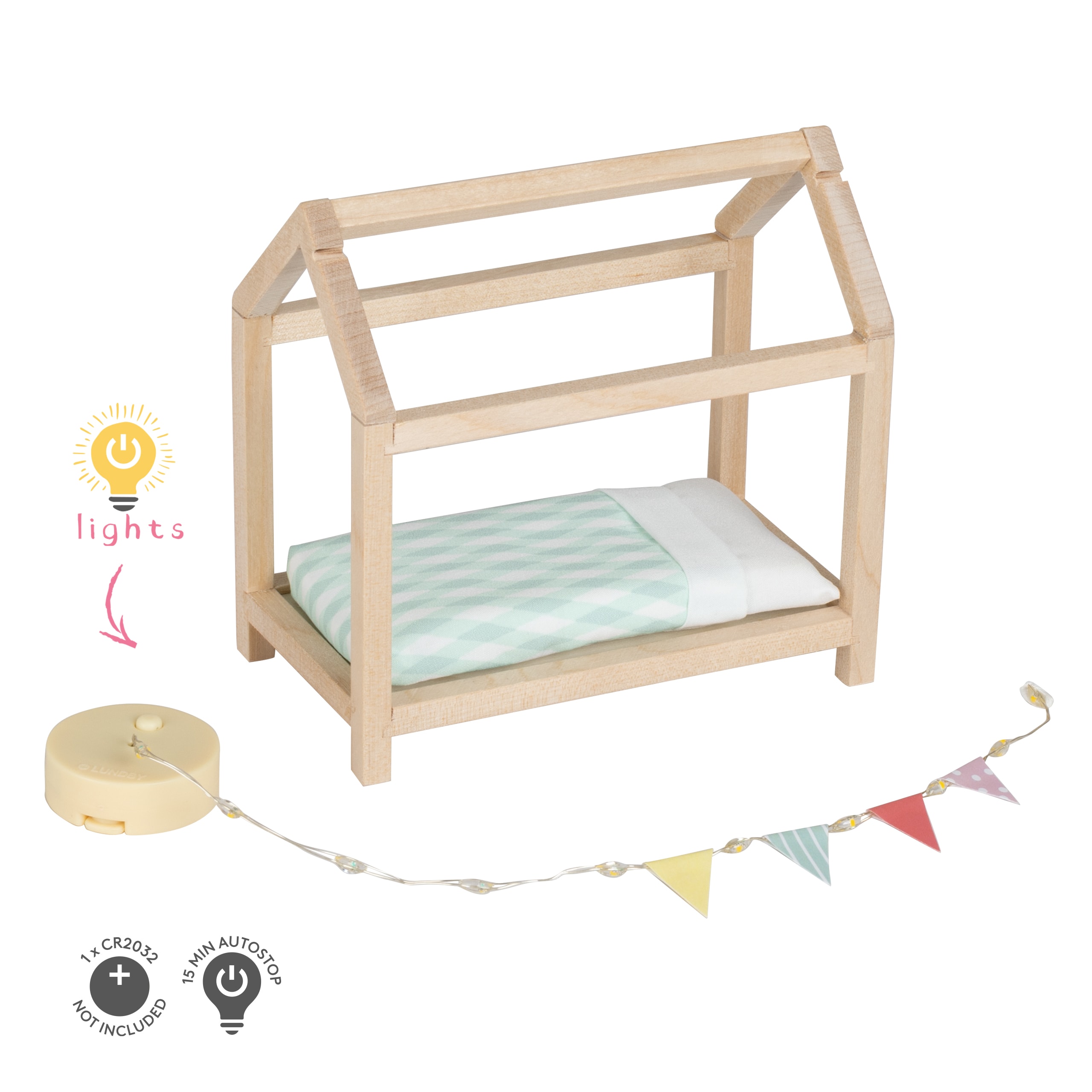 Children's Room With House Bed Wood