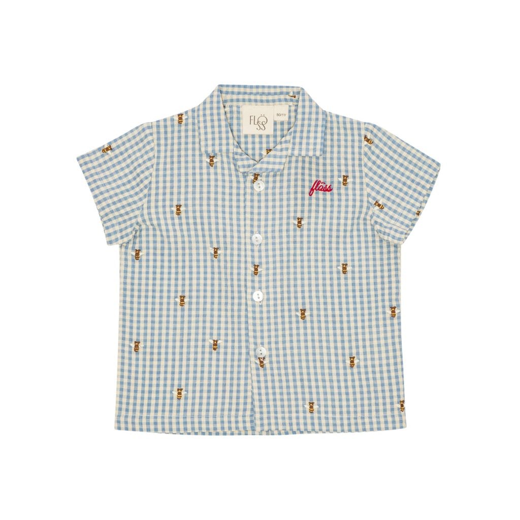 Oliver Kortärmad Skjorta Bee Gingham
