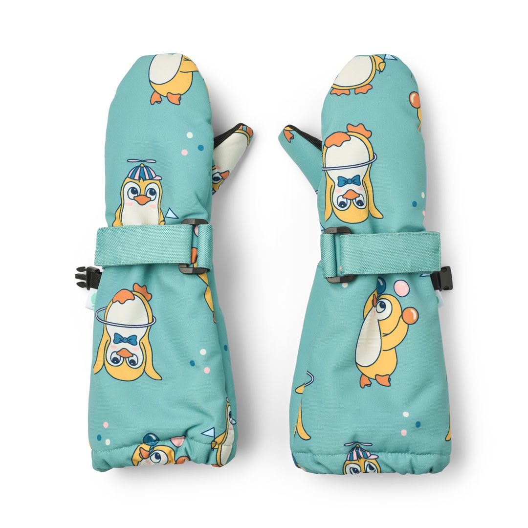 Mittens With Penguins Jade