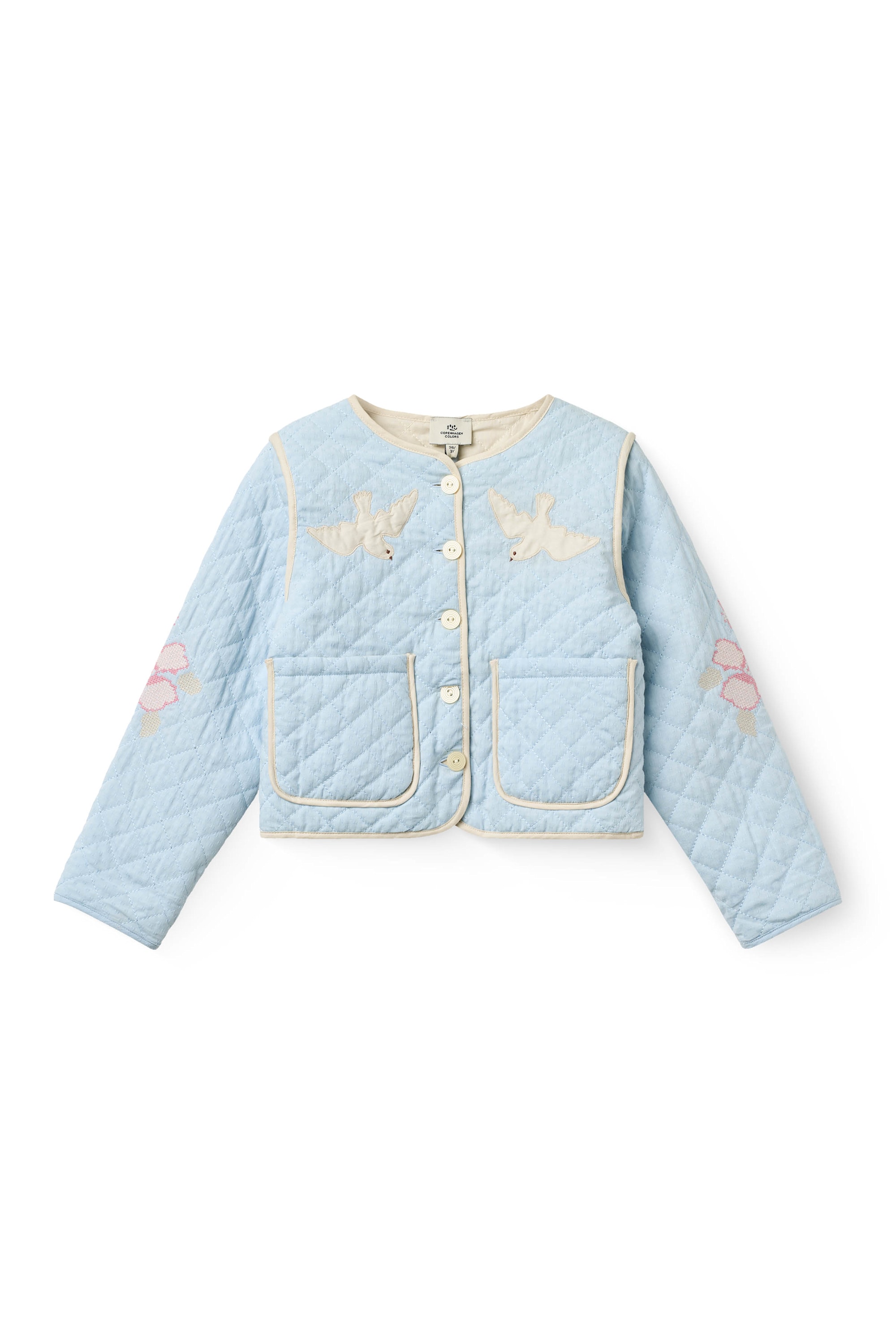 Quiltad Jacka Light Blue 