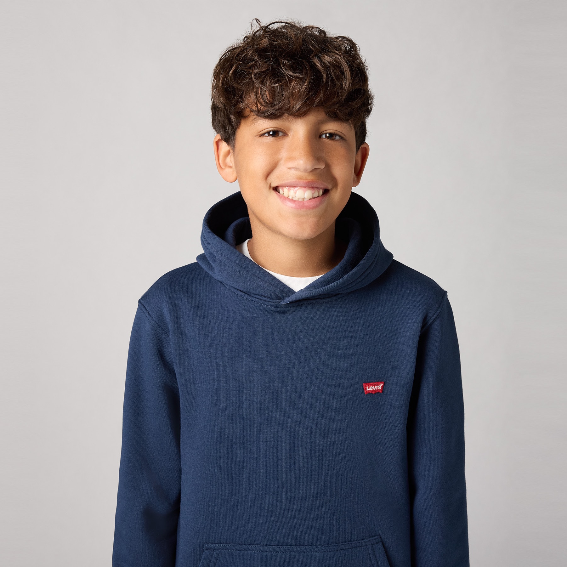 Mini Batwing Pullover Hettegenser Dress Blues