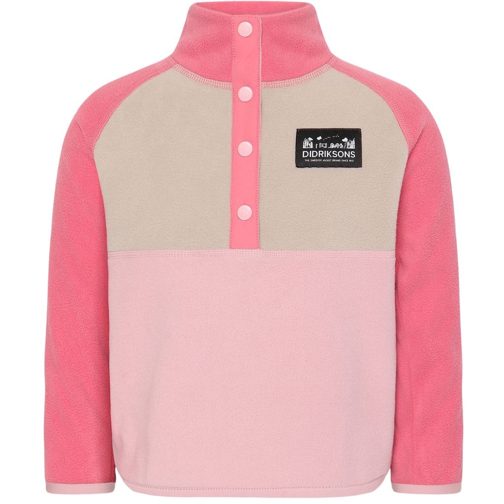 Monte Kids 4 Halvknappet Fleecetrøje Soft Pink