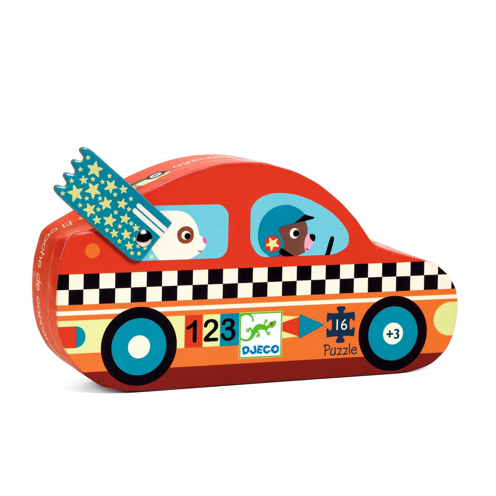 Racing Car Puzzle - 16 Pieces Multi 