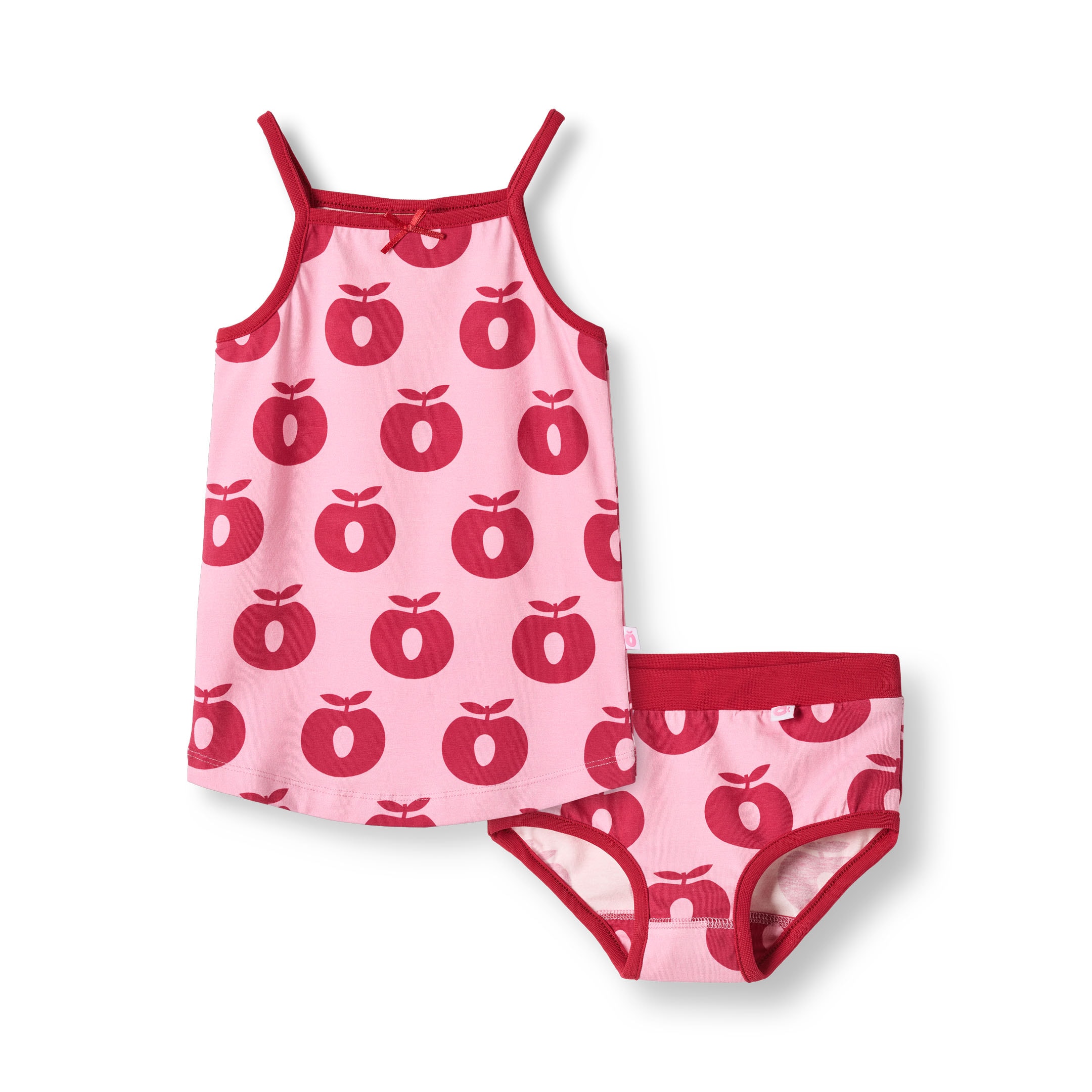 Elstar Underwear Set with Apples Pink lilac