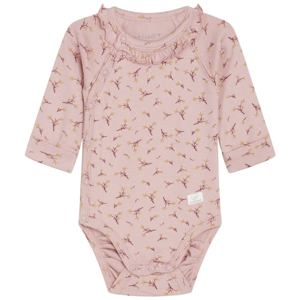GOTS Bing Blommig Omlottbody Dusty Rose