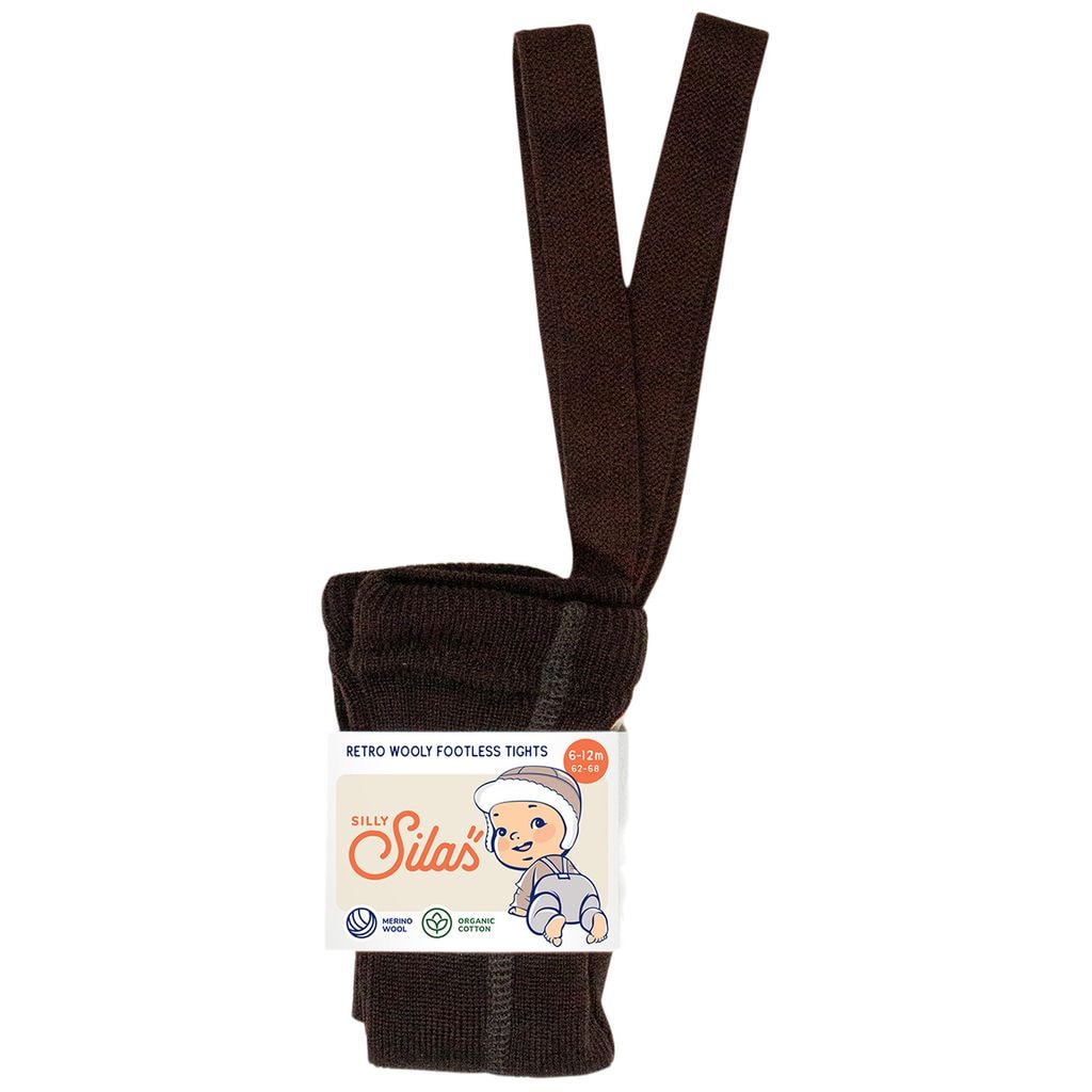 Wooly Footless Tights Espresso Brown