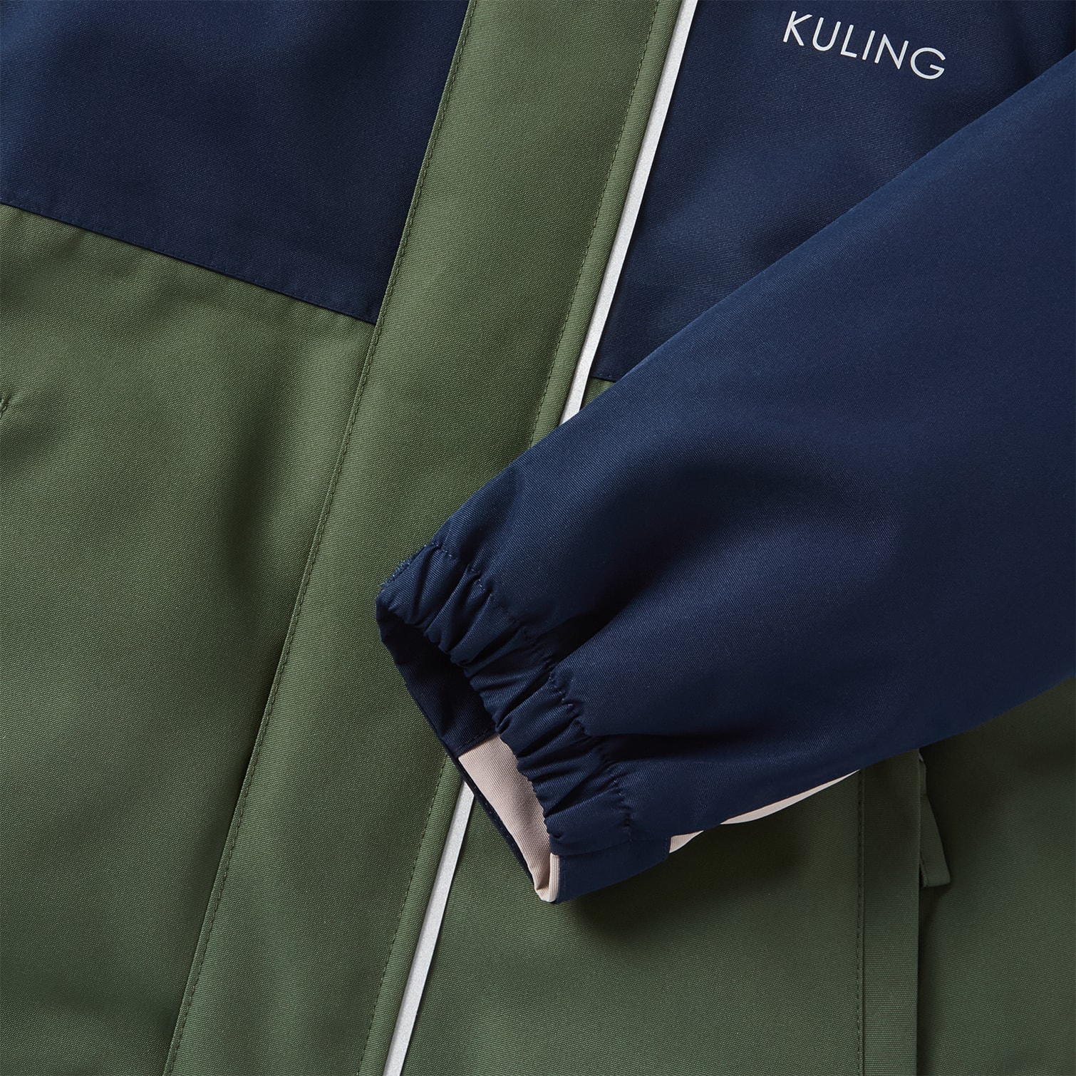 Sarek Vinterjakke Navy Forest Green Blocking