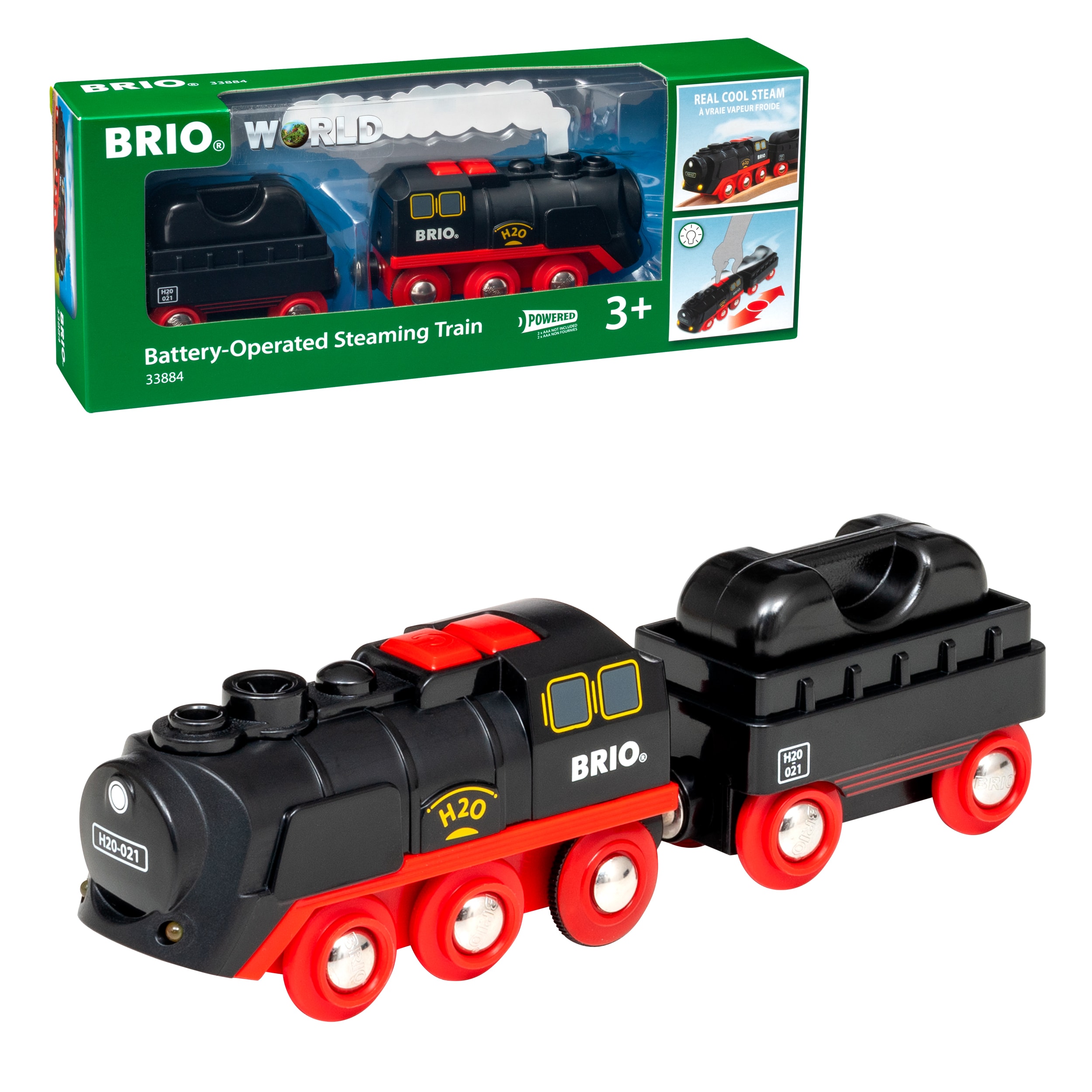 Battery-Operated Steaming Train Multicolor 