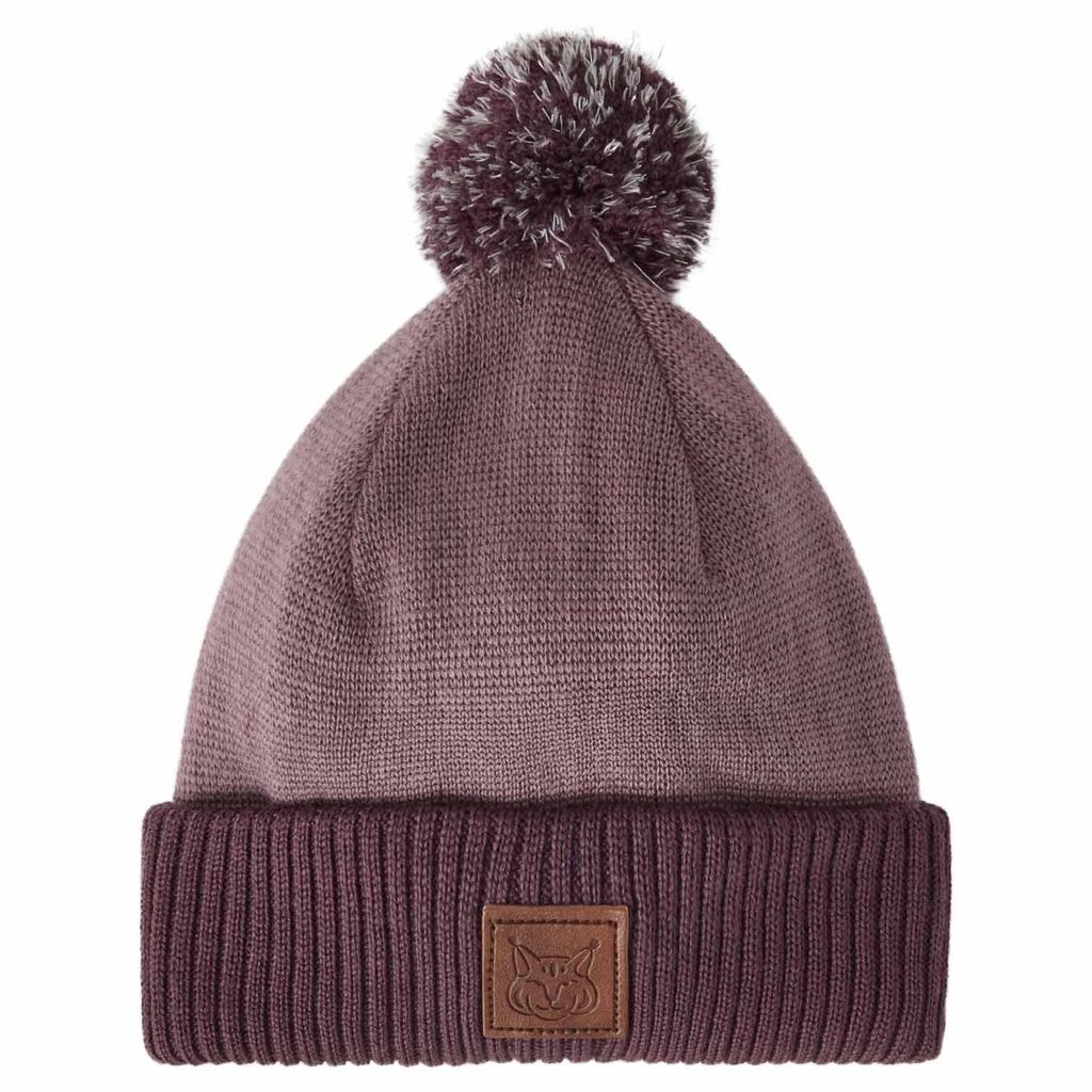 St Moritz Kontrastivärinen Neulottu Hattu Lilac/Aubergine