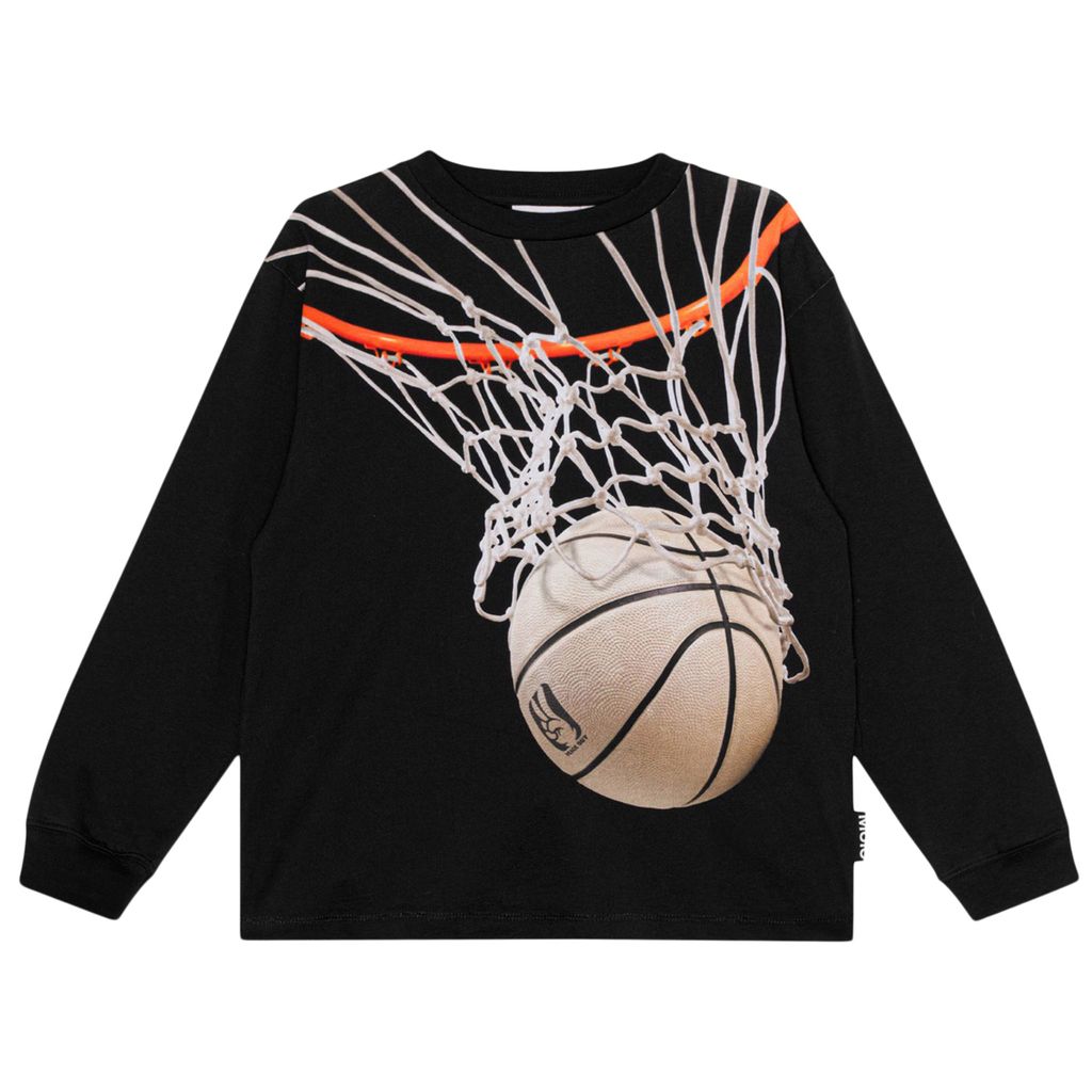 GOTS Rube Långärmad T-shirt Basket Net Dark