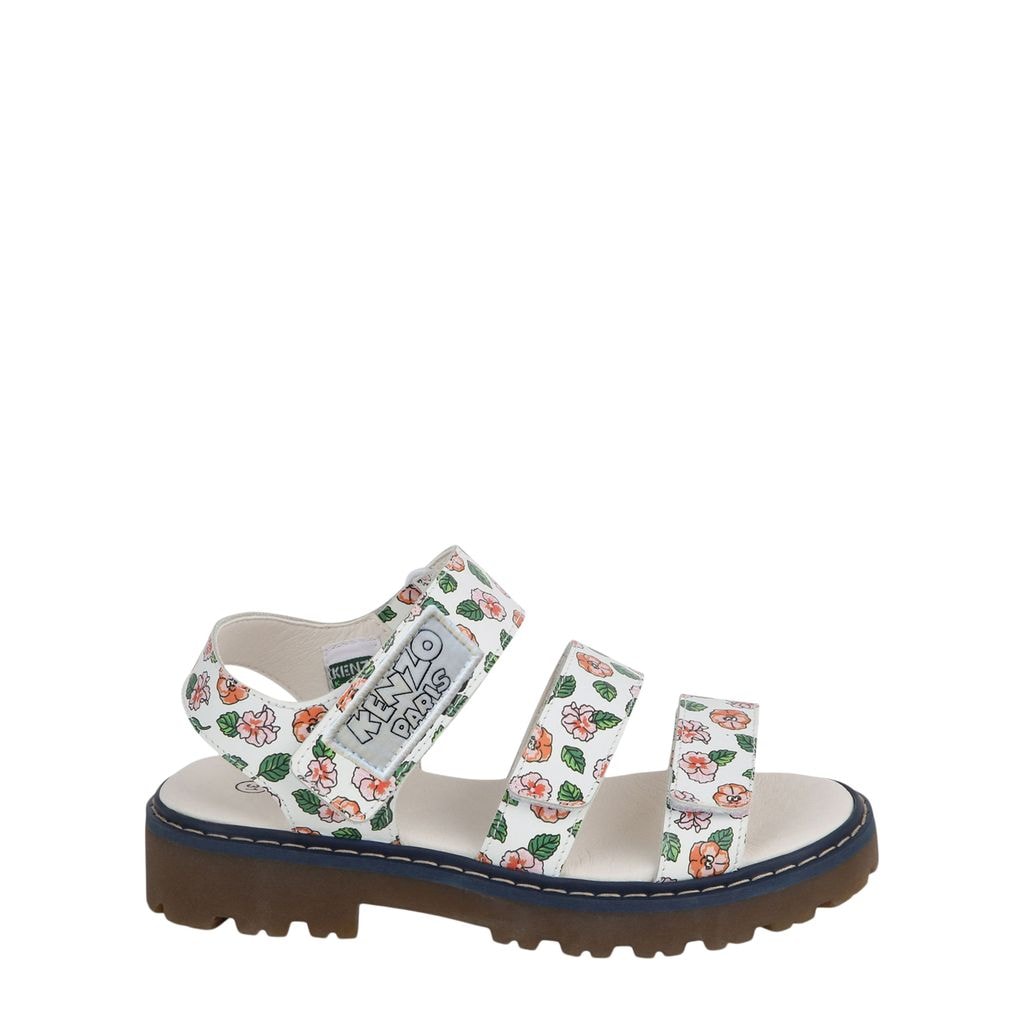 Floral Sandals Ivory