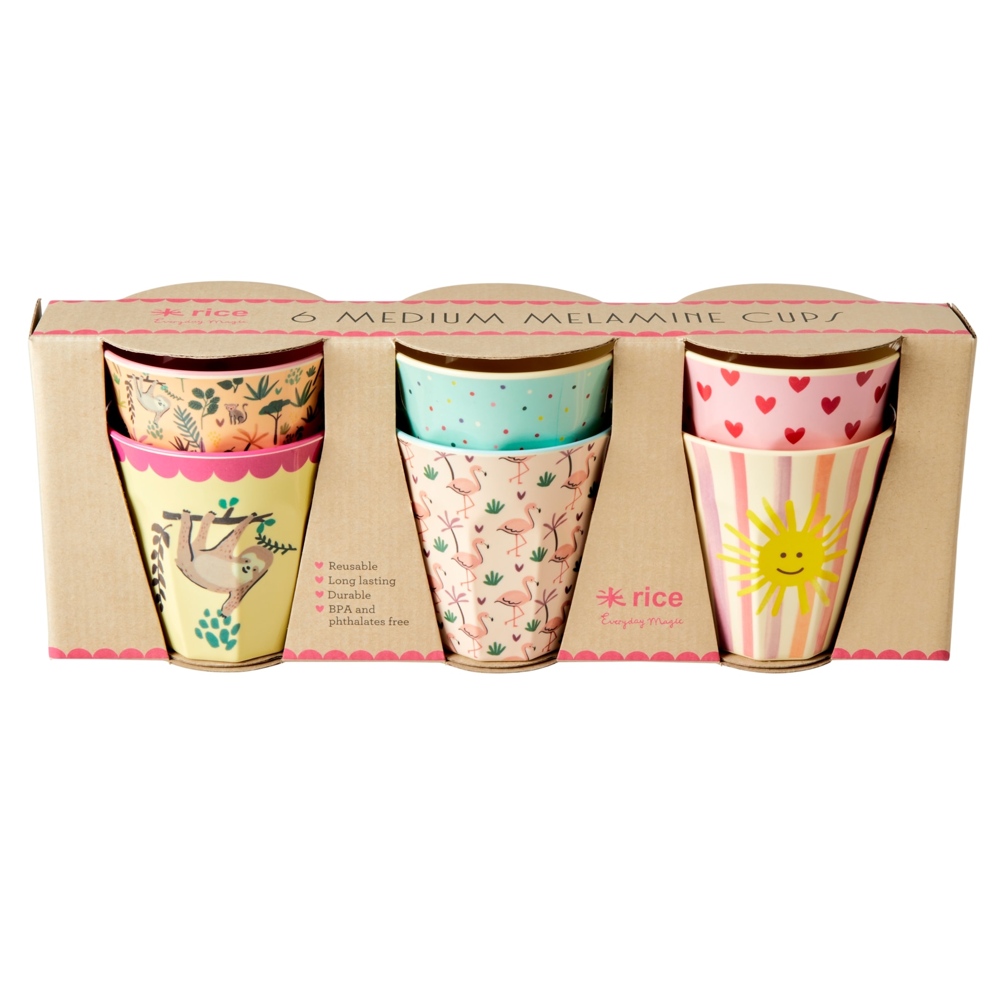 6-Pack Medium Kids Cup Funky 
