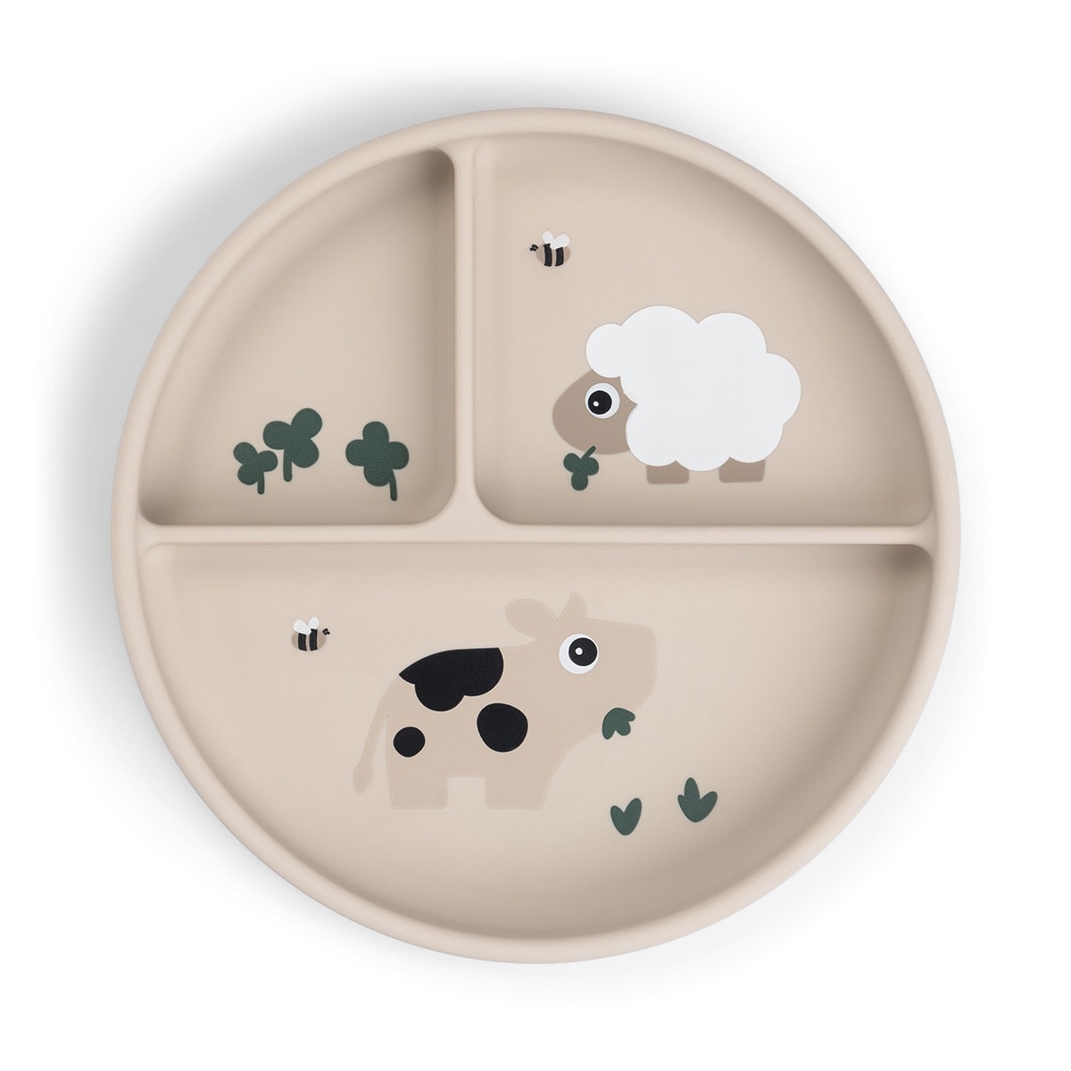 Stick&Stay Compartment Plate Tiny Farm Sand