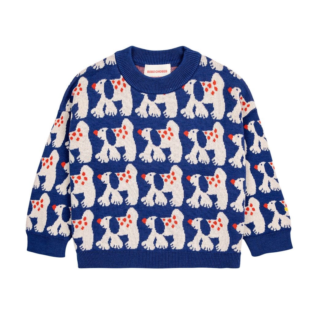 Fairy Dog Knit sweater Navy