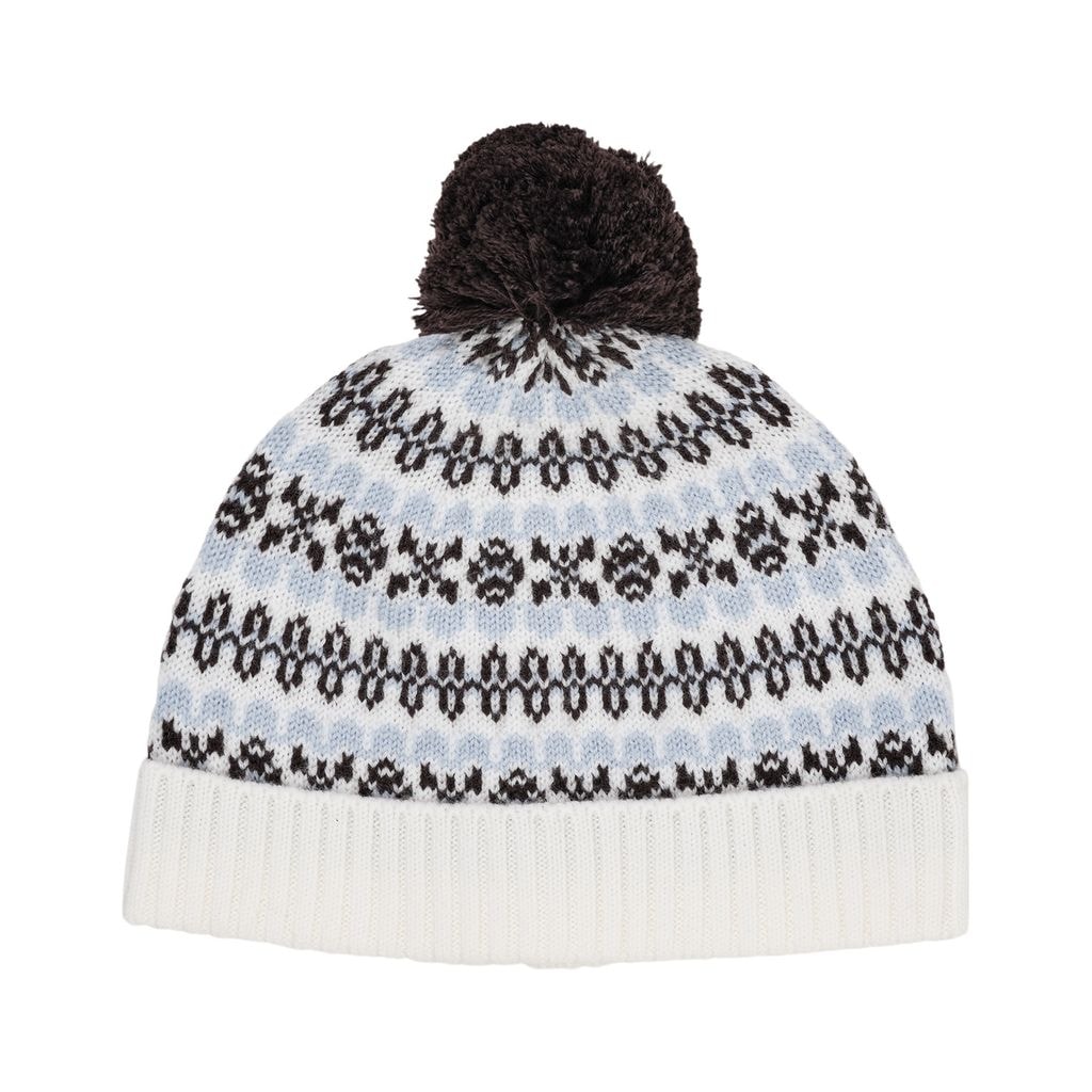 Merino Wool Beanie Dusty Blue Combi