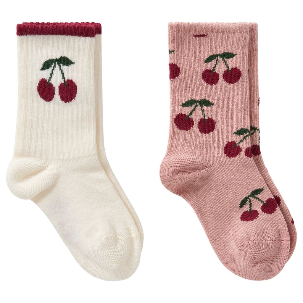 2-pak GOTS Korfu Strømper Cherry