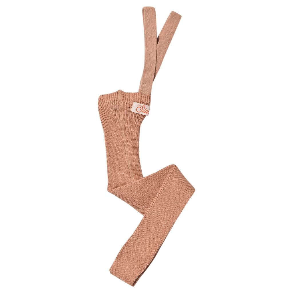 GOTS Footless tights Light Brown Rose