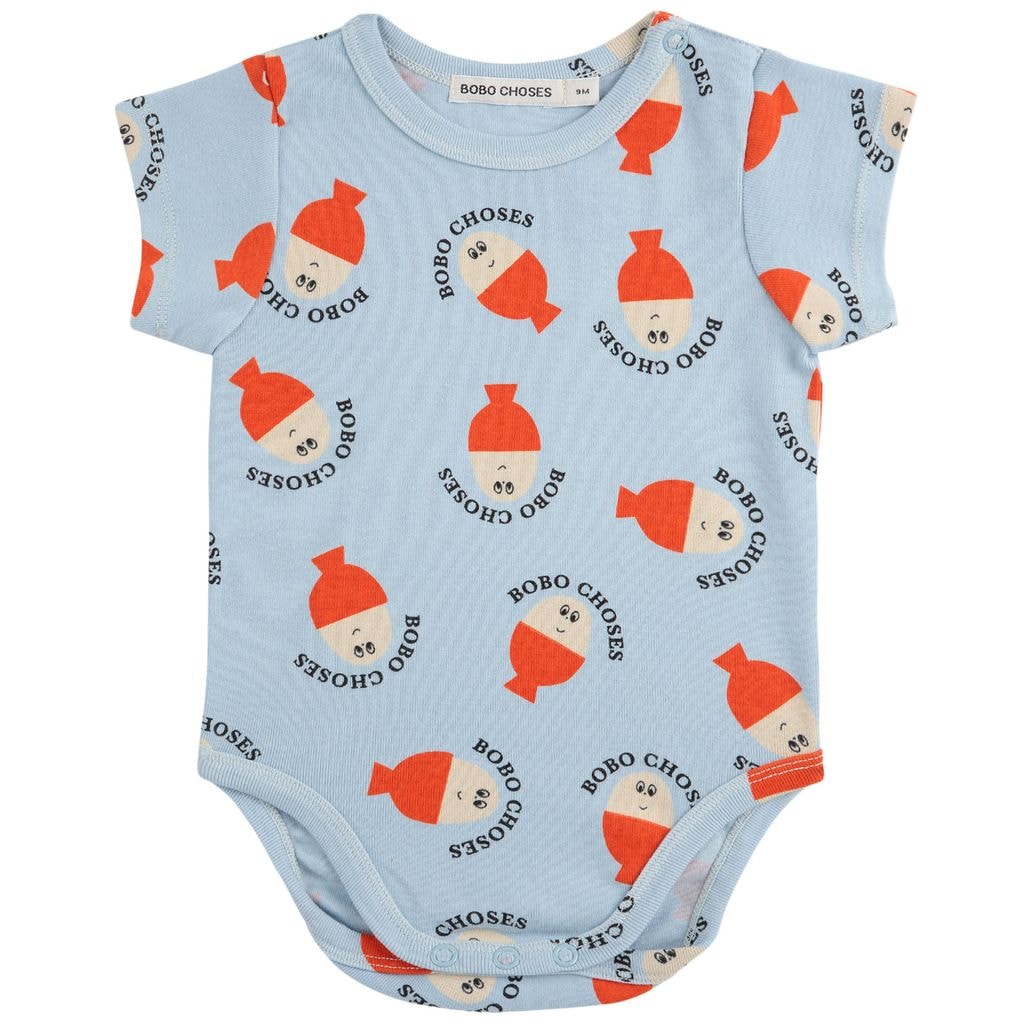 Morning Egg All Over Baby Body Light Blue