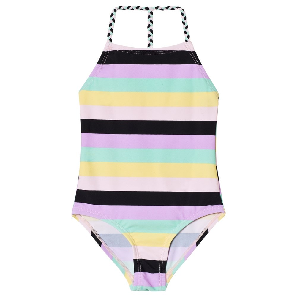 Plait Swimsuit Pastel Stripe