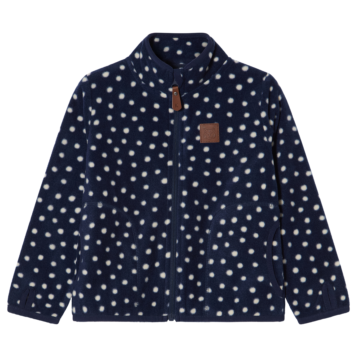Northpole Fleecejacka Navy Polka Dots