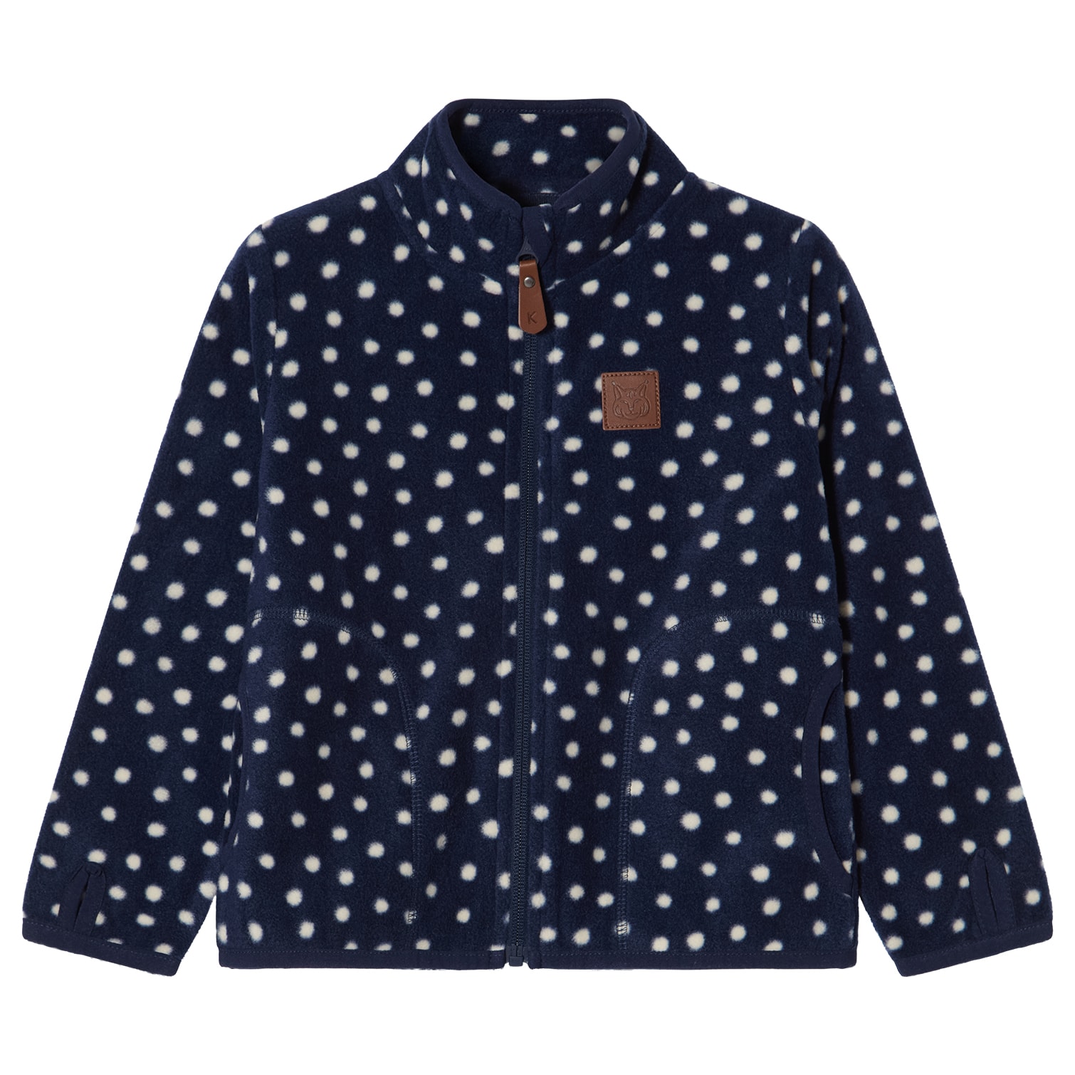 Northpole Fleecejacka Navy Polka Dots