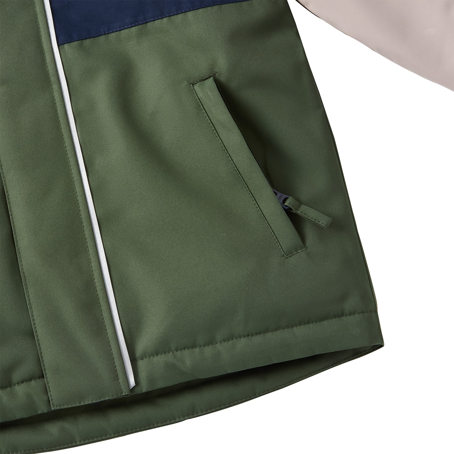 Sarek Vinterjakke Navy Forest Green Blocking