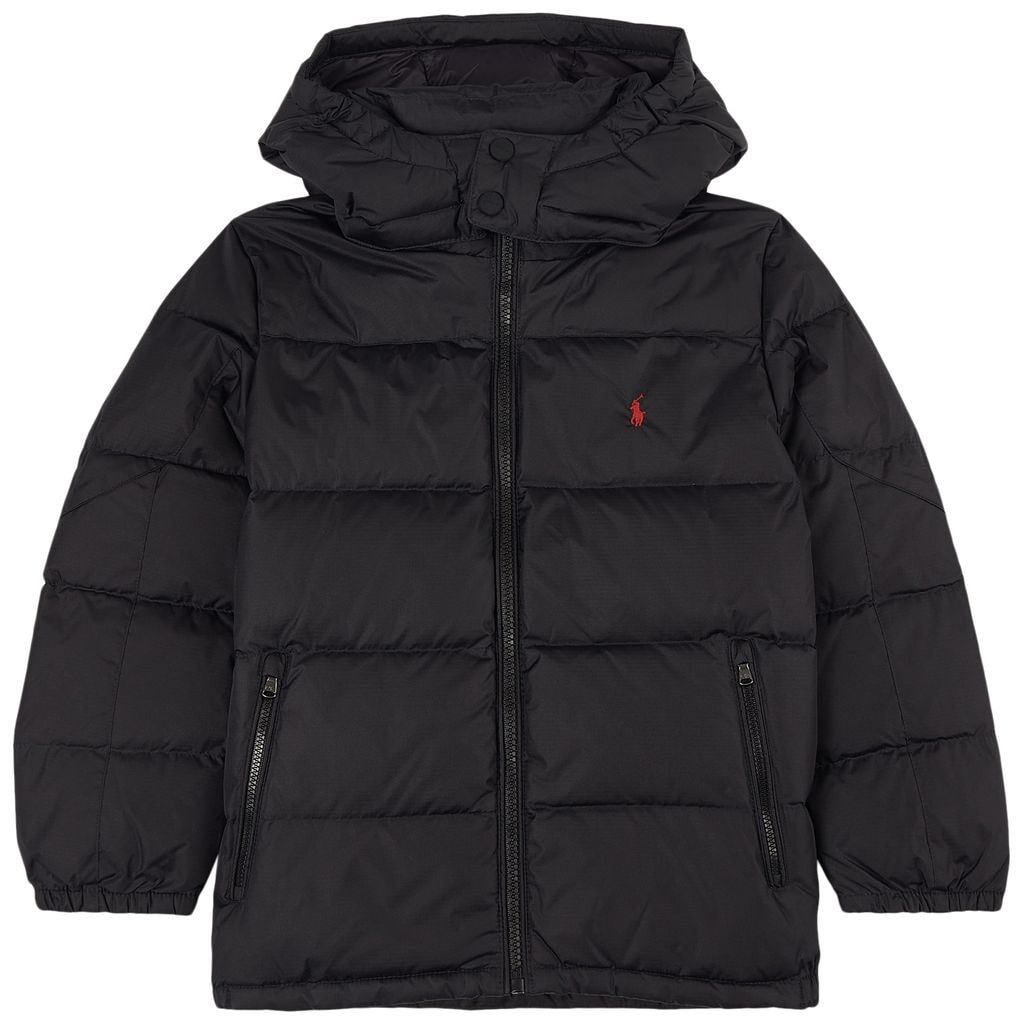 Branded Down Jacket Black