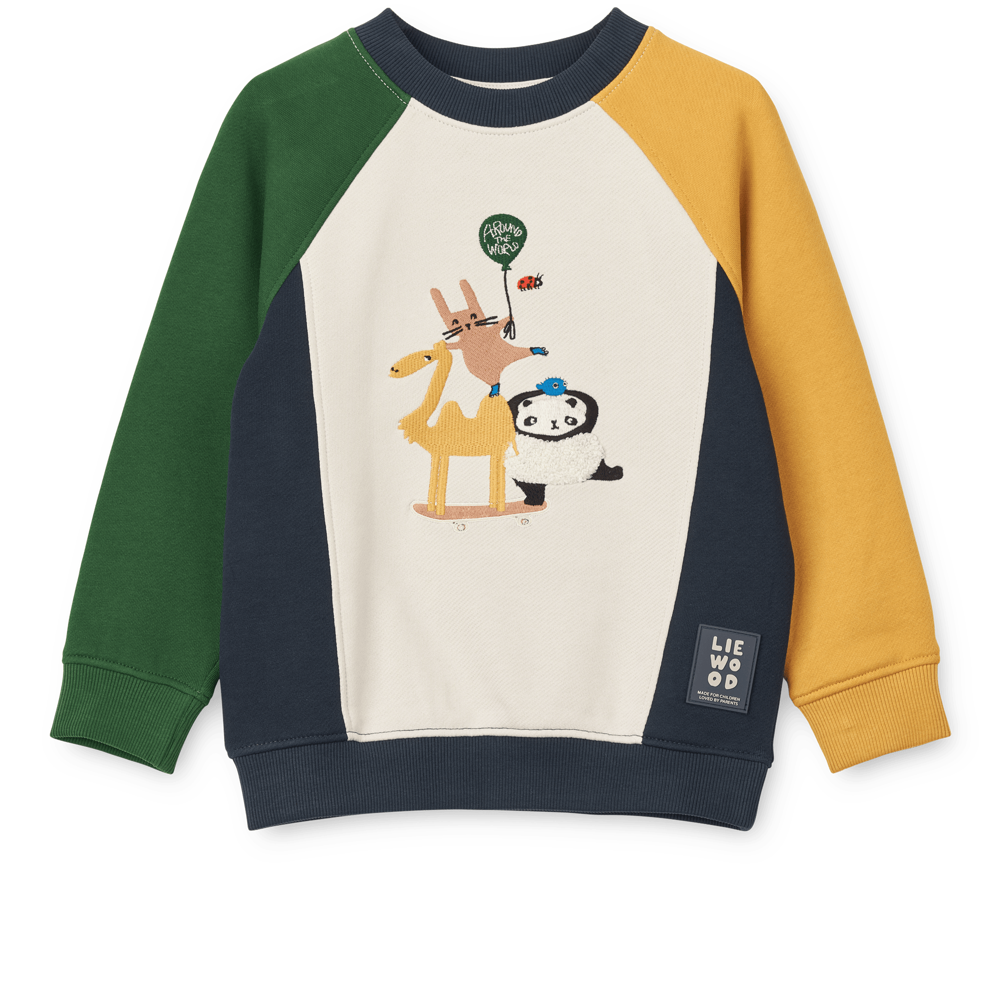 GOTS Aude Placement Sweatshirt Friends / Sandy / Classic Navy Multi Mix 