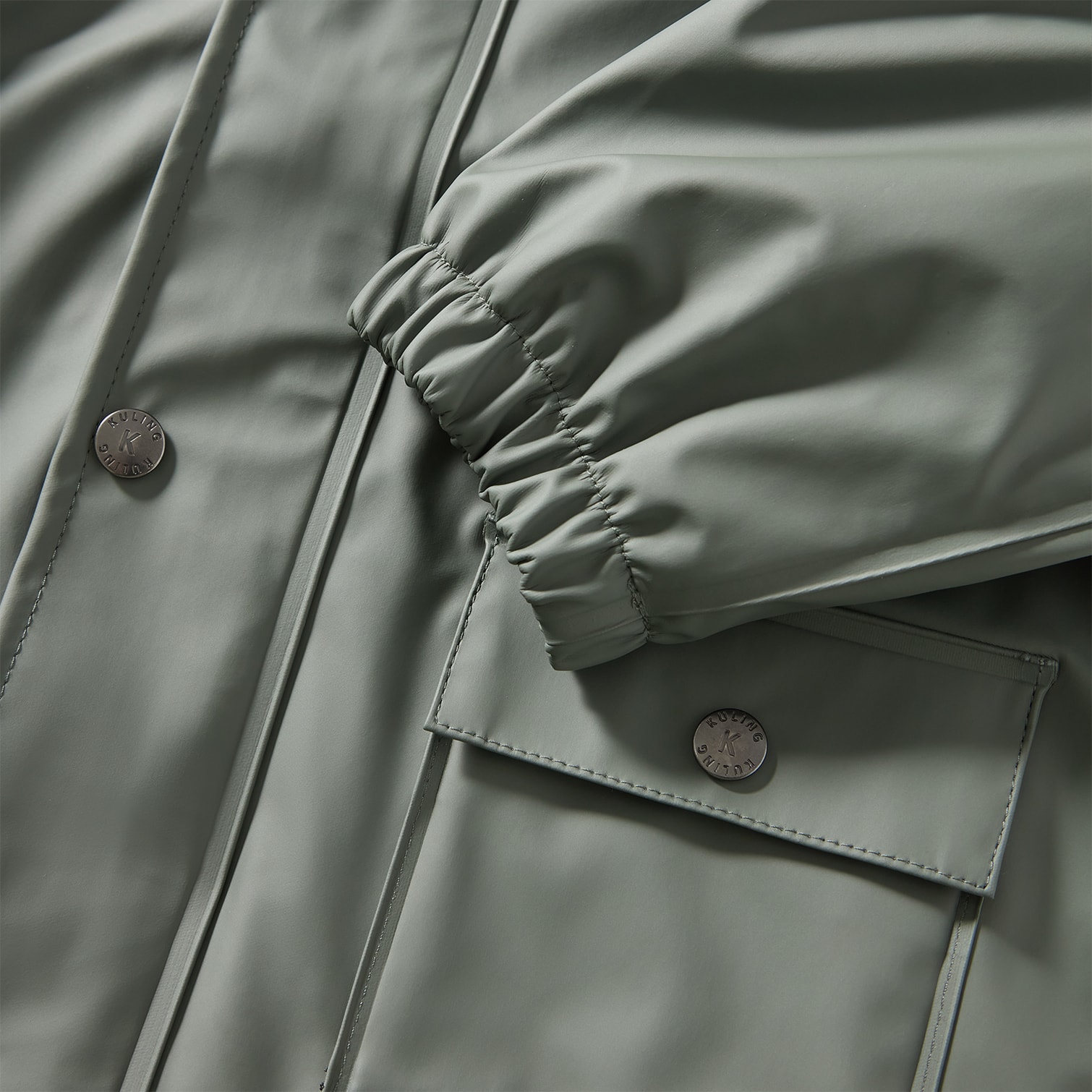 Orust Foret Regnfrakke Light Green