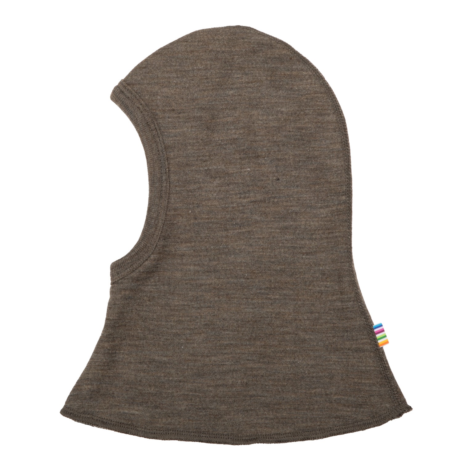 Double-Layer Wool Balaclava Brown Melange