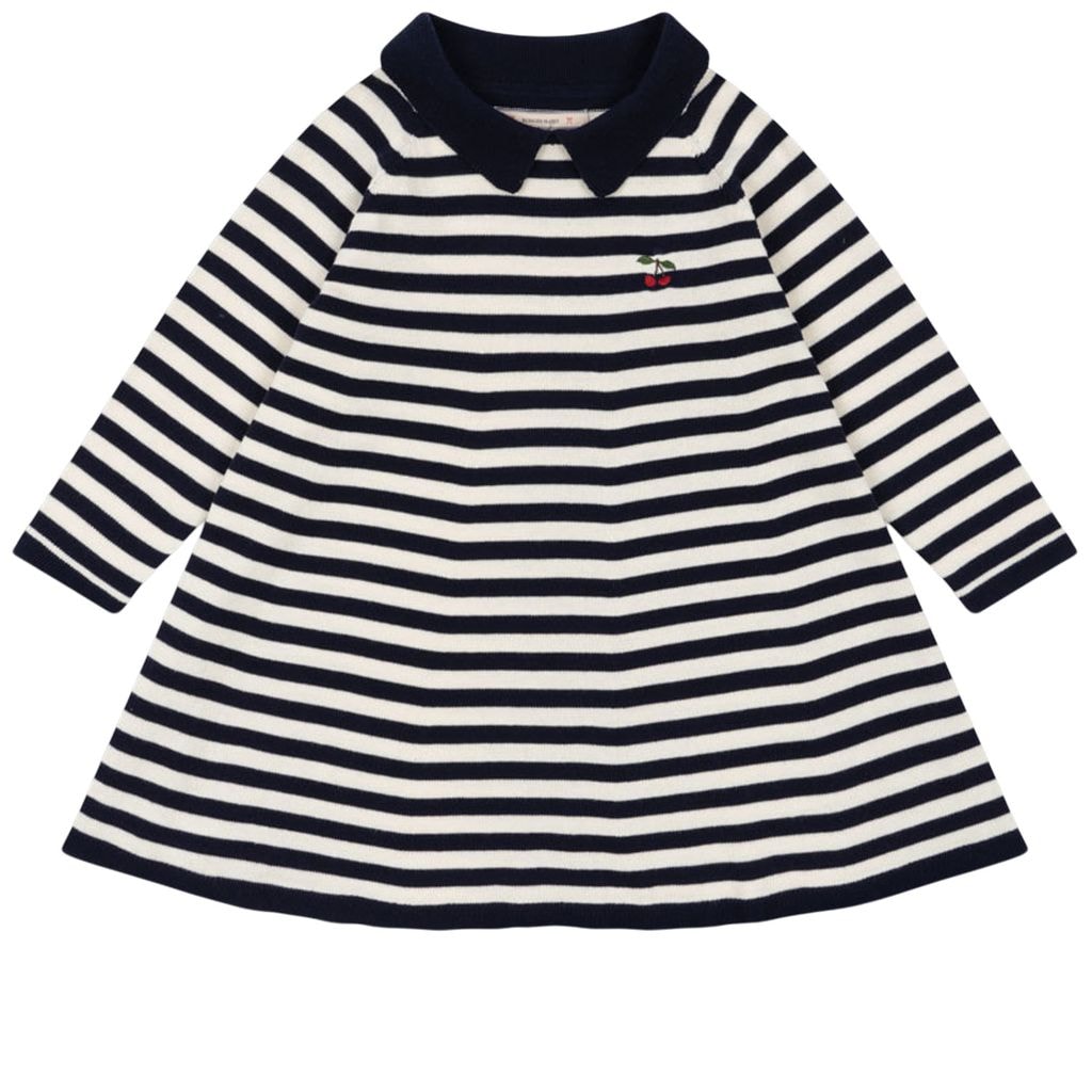 Venton Knit Dress Navy Stripe