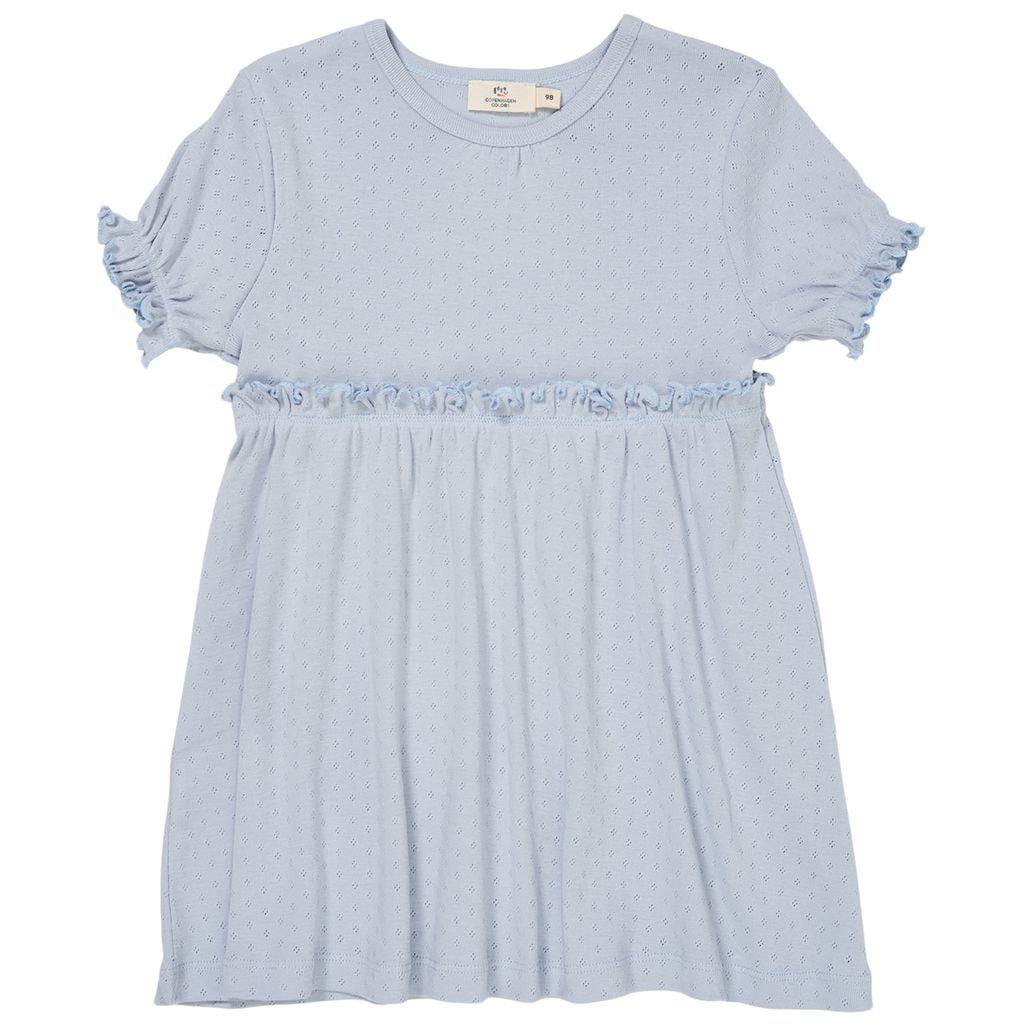 Summer Pointelle-klänning Dusty Blue