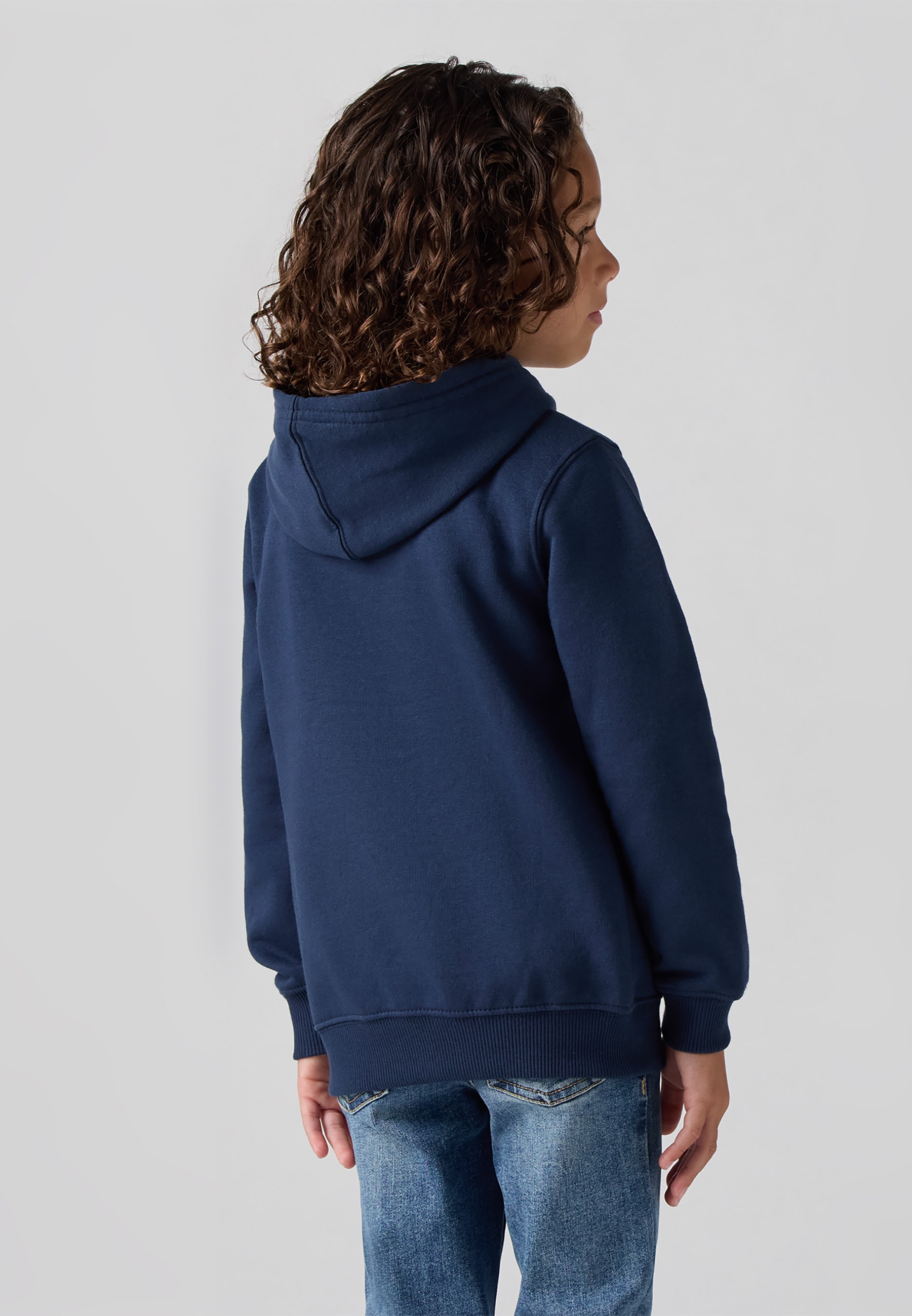 Mini Batwing Pullover Hettegenser Dress Blues