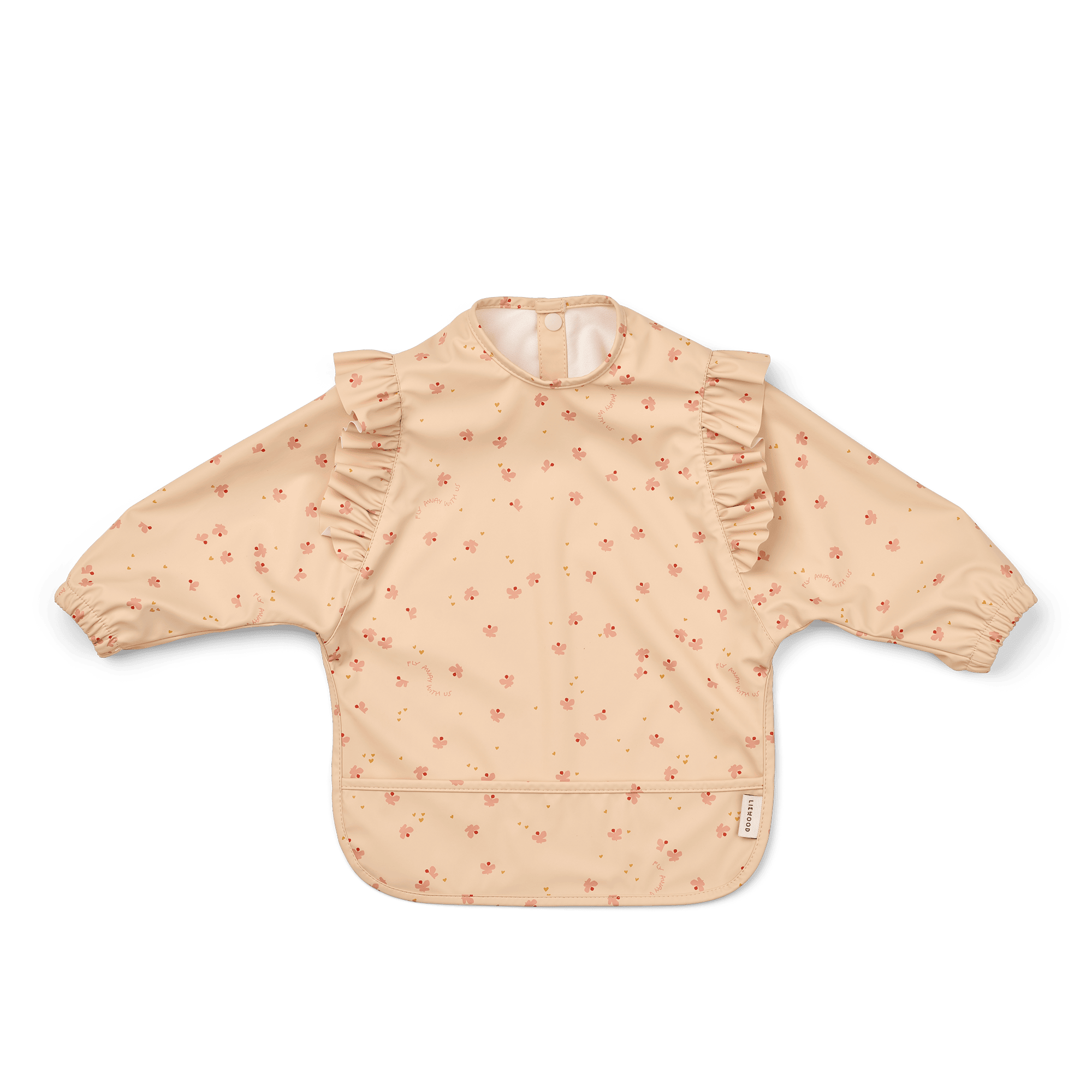 Merle Ruffle Cape Bib Mini Mini Butterfly / Apple Blossom 