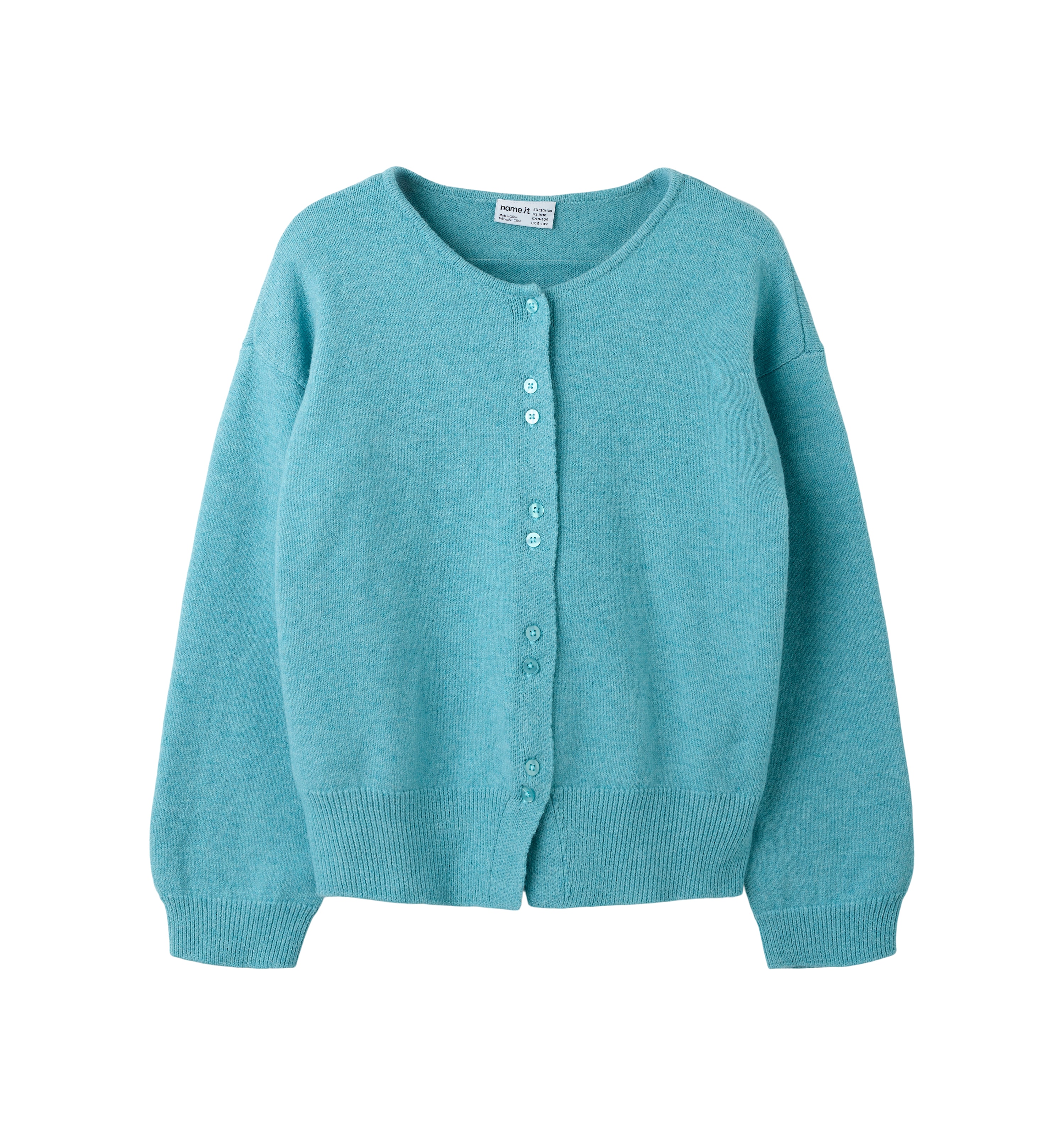 Stickad Kofta Milky Blue