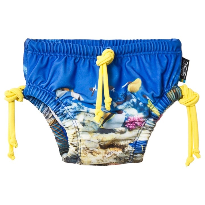 Coral Reef Swim Diaper Blue