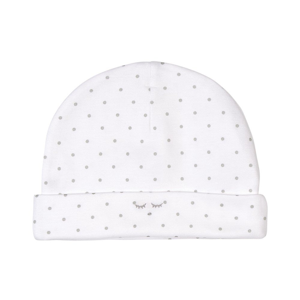 Saturday Ninni Polka Dot Baby Hat White
