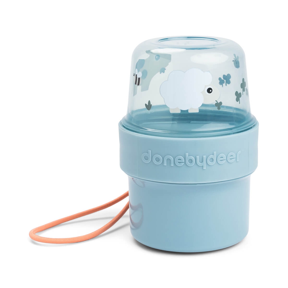 To Go 2-Way Snack Container S Tiny Farm Blue