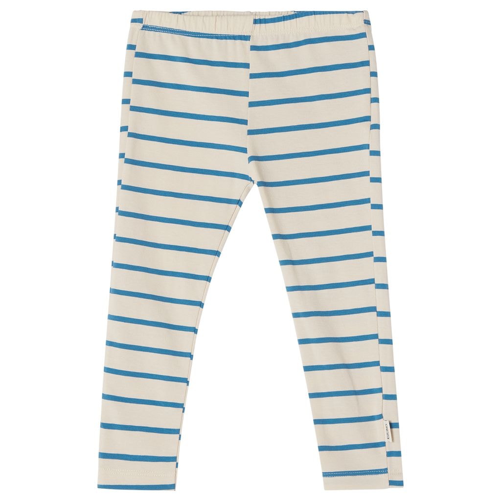 GOTS Serrai Randiga Leggings Blå