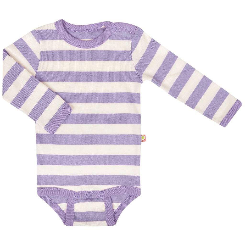 Randig Baby Body Lila